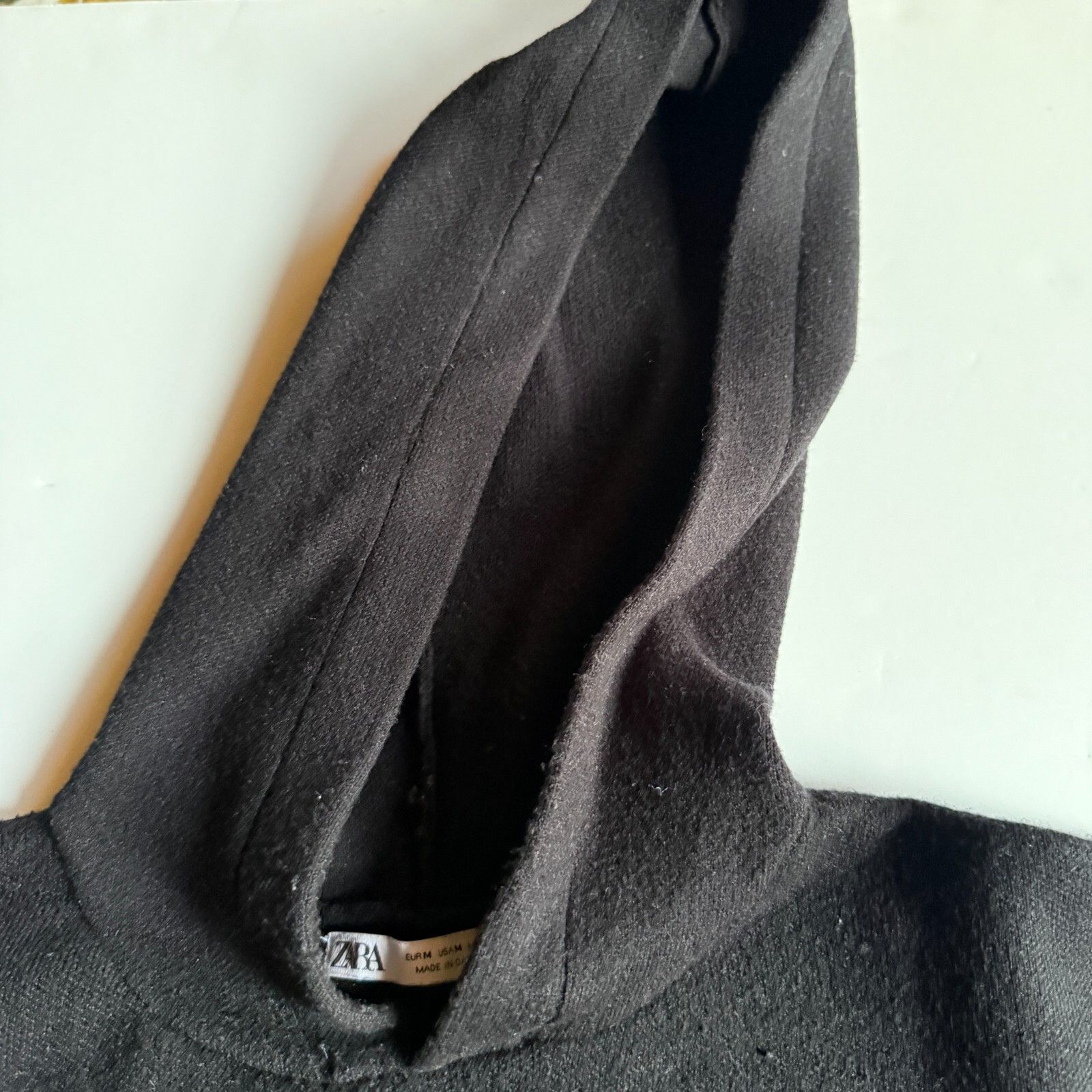 Zara ZARA Black Knit Hoodie Pullover Sweater - Men’s Medium Size US M / EU 48-50 / 2 - 2 Thumbnail