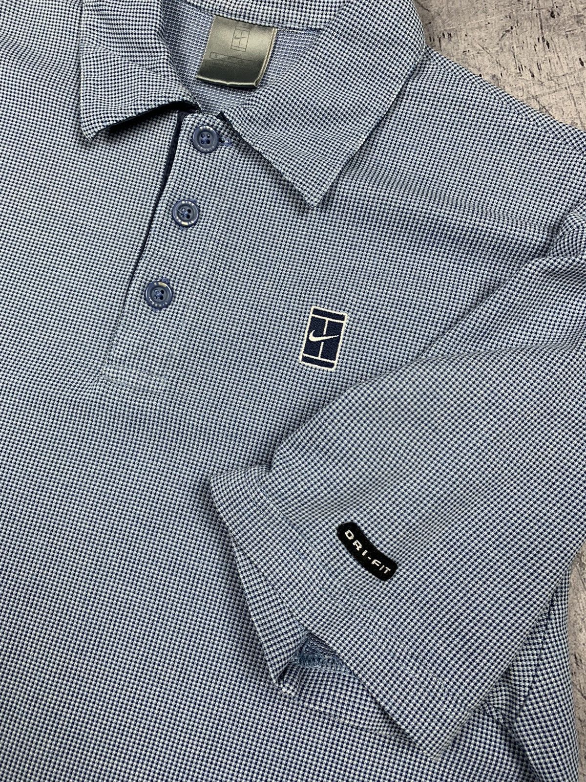 Nike Y2K Nike Tennis Court Checkered Polo like Andre Agassi Size US S / EU 44-46 / 1 - 8 Thumbnail