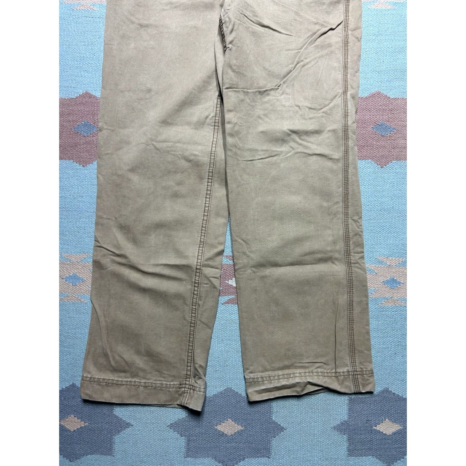 Eddie Bauer VINTAGE Eddie Bauer Carpenter Pants mens Beige 33x31 Easy Fit Baggy Tan Brown Khaki 90s Size US 33 - 5 Thumbnail