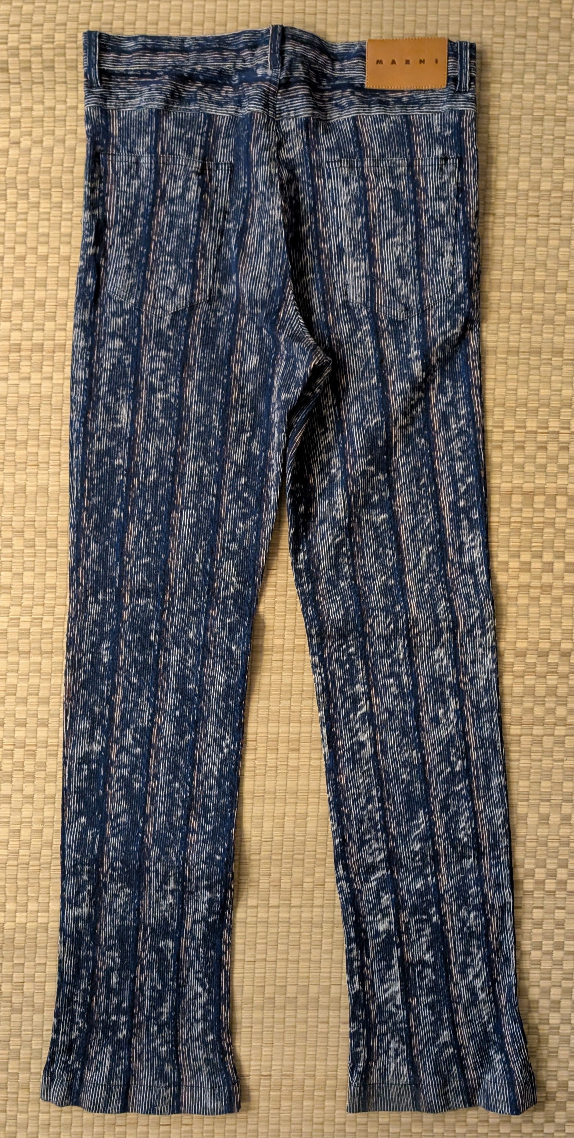 Marni Marni Striped 100% Cotton Flare Bottom Pants Made in Italy Size 24" / US 00 / IT 34 - 2 Thumbnail