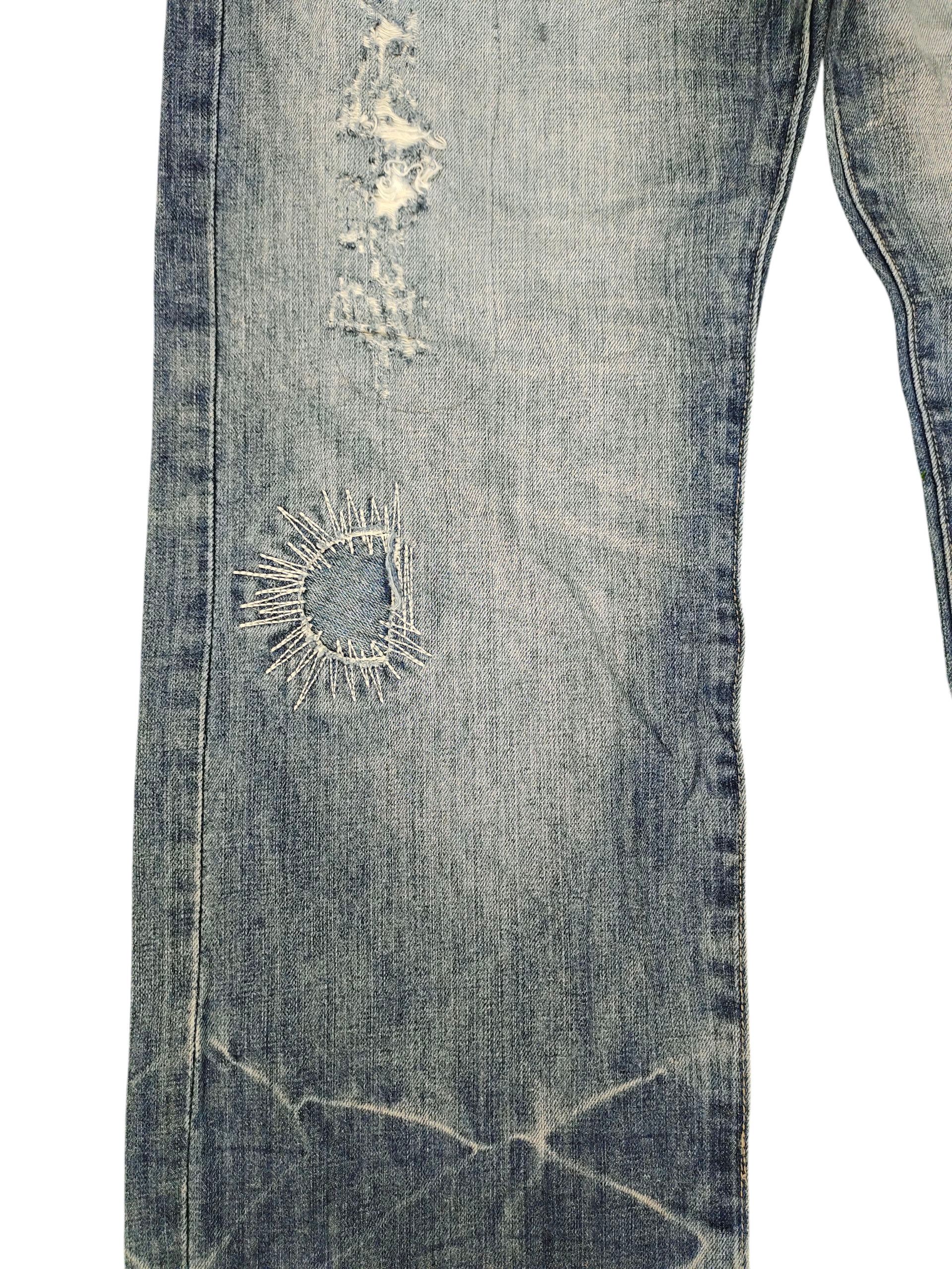 Kapital Vintage 90s Scanner Fundamental Clawmark Distres Denim Jeans Size US 32 / EU 48 - 5 Thumbnail