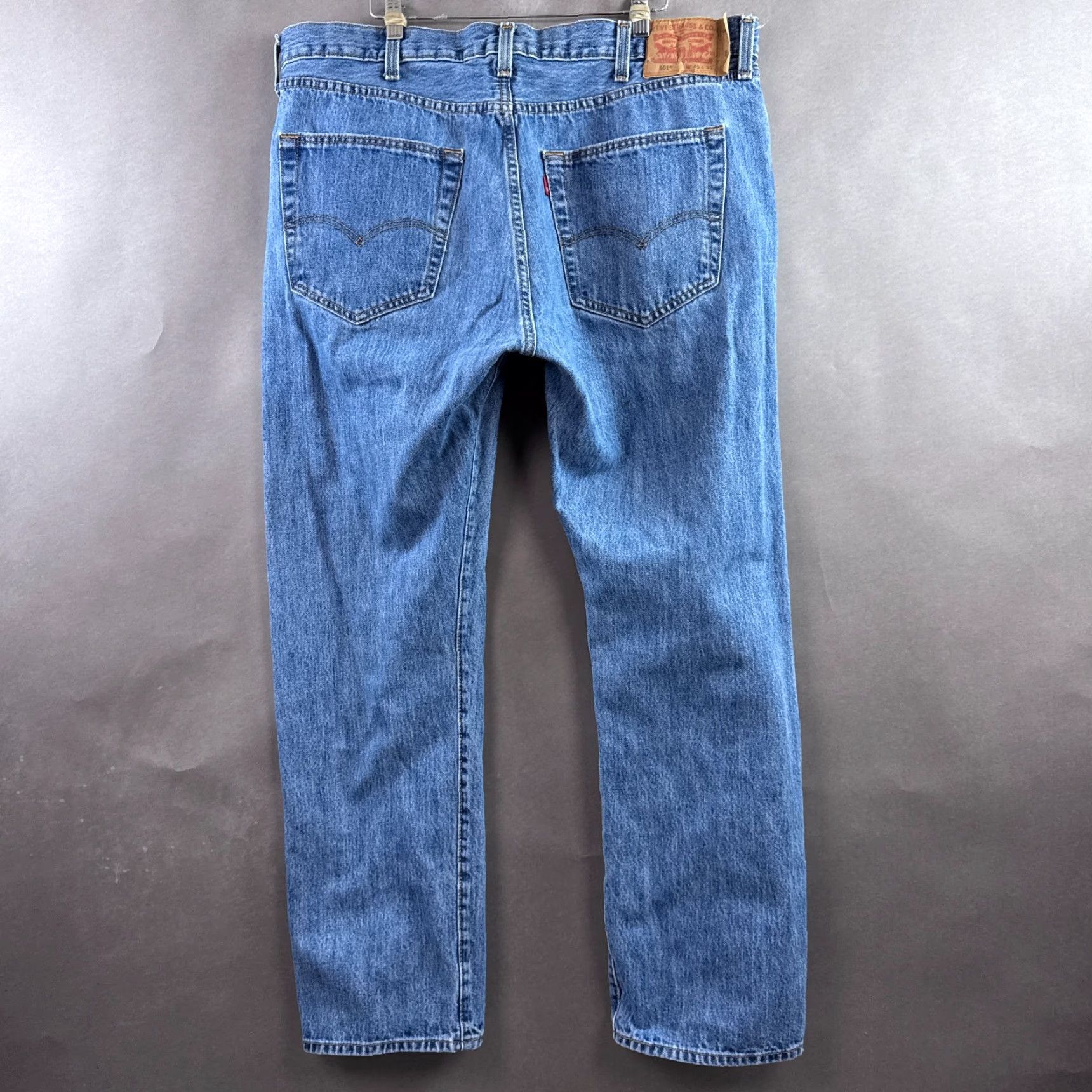 Levi's Levi's 501 Jeans Mens 40x32 Denim Button Fly Straight Classic Regular Color Black Waist 40 Inseam 32 Size US 40 / EU 56 - 4 Thumbnail