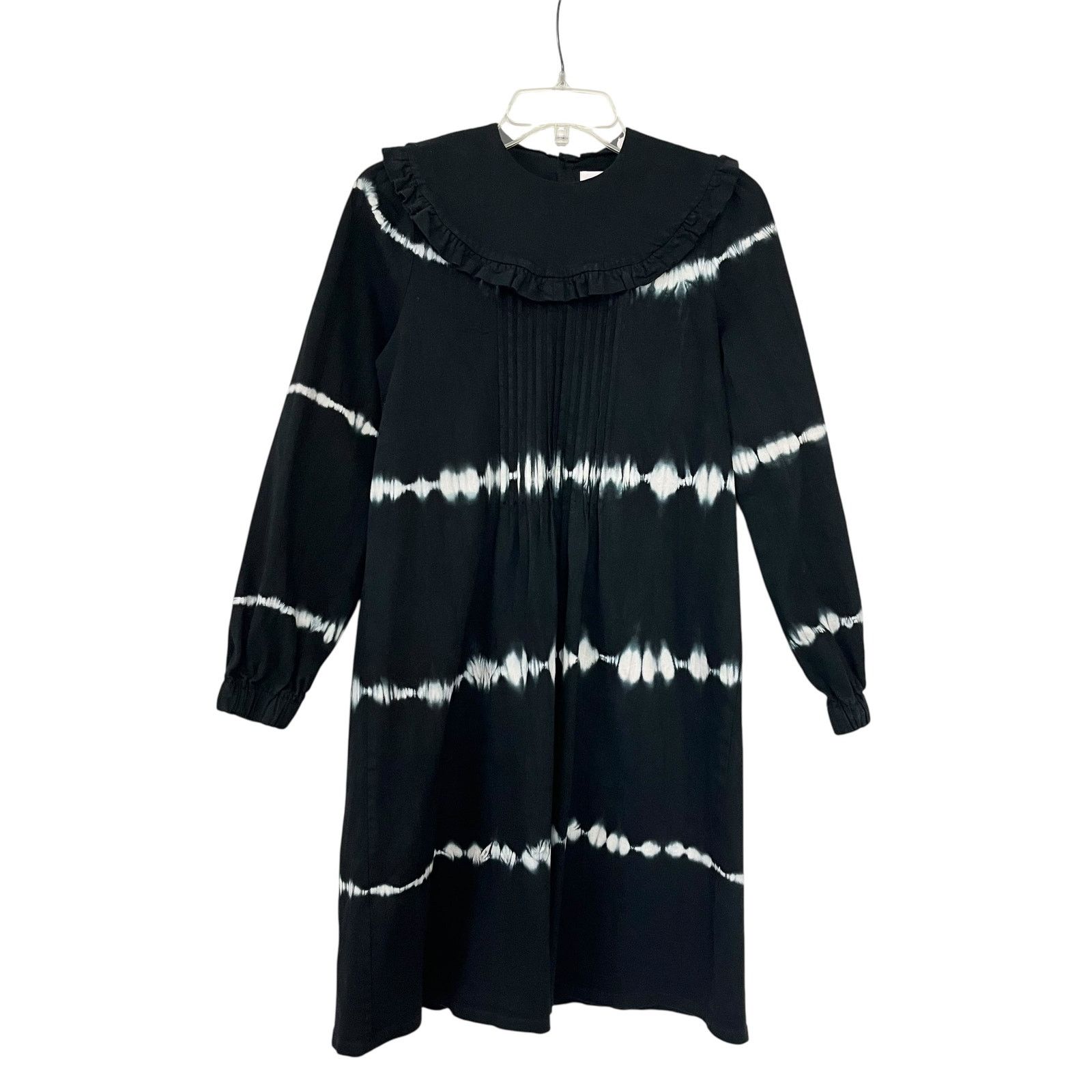 Other Steph Black Denim Tie Dye Exaggerated Collar Dress Size XS / US 0-2 / IT 36-38 - 1 Thumbnail