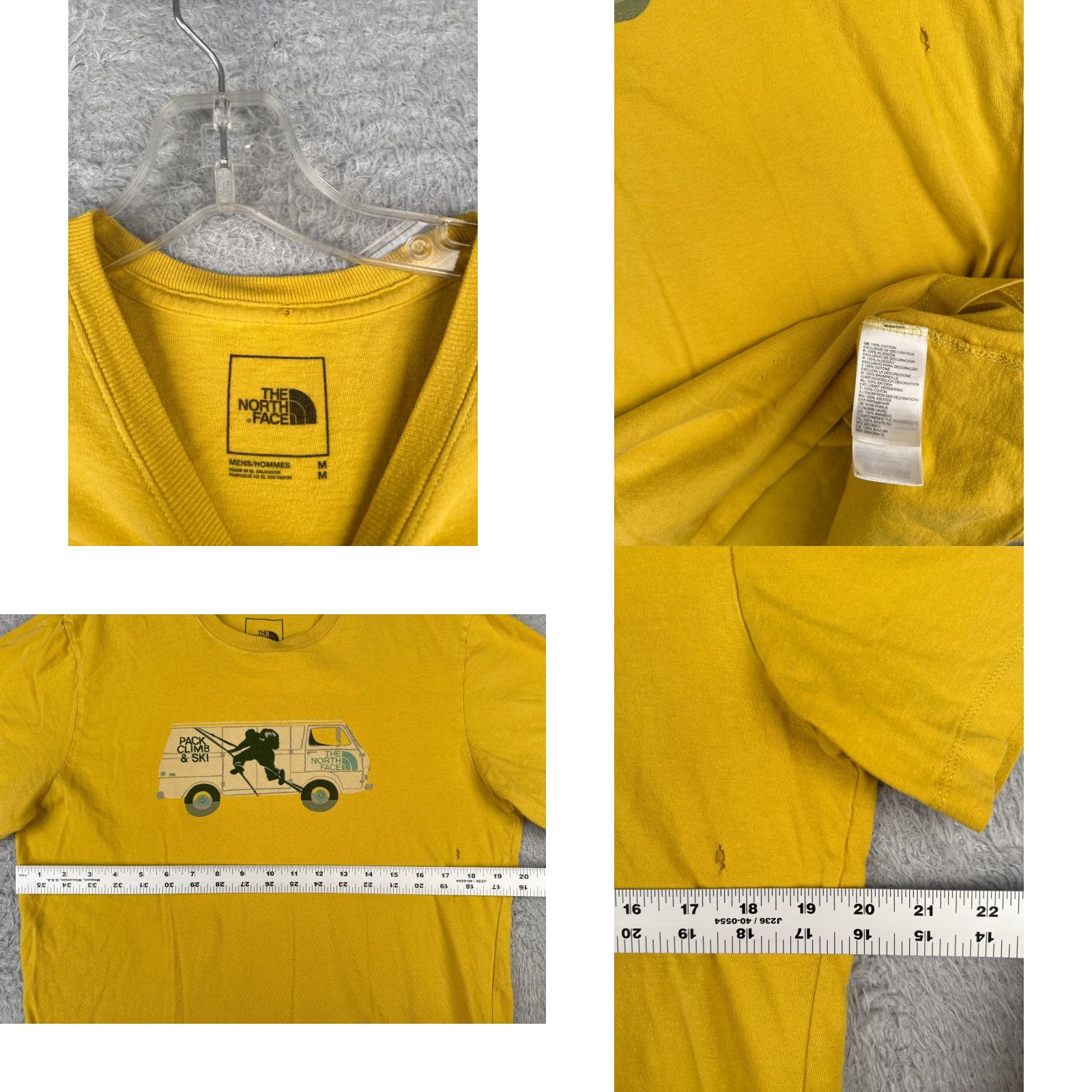 The North Face The North Face Shirt Men Medium Yellow Short Sleeve Outdoor T-Shirt 100% Cotton Breathable Size US M / EU 48-50 / 2 - 8 Thumbnail