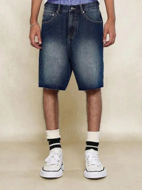 Jean Kubota x Ayumi Jeans Denim Shorts Raw Edge Distressed Size US 32 / EU 48 - 8 Thumbnail