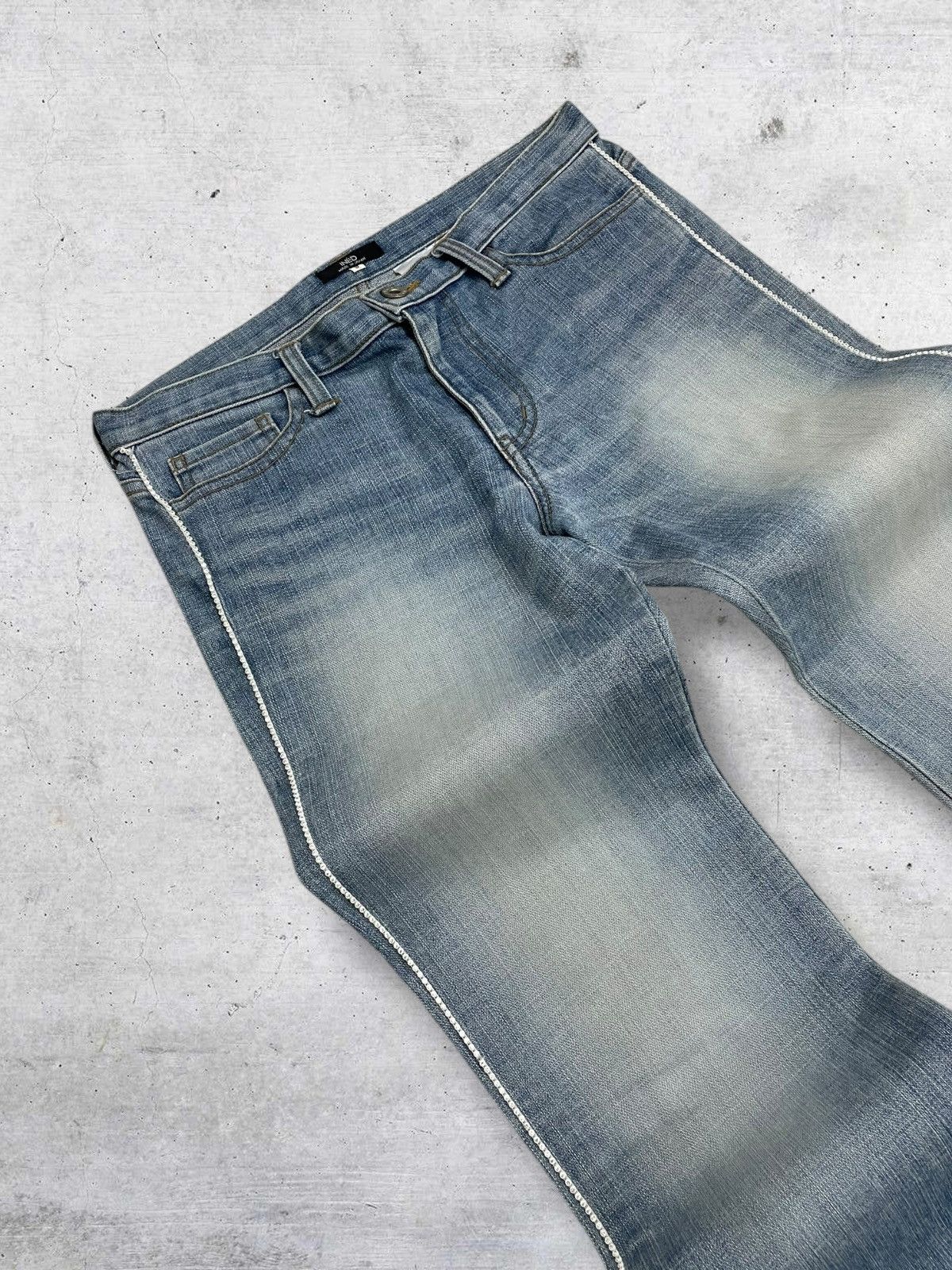 Yohji Yamamoto VINTAGE YOHJI YAMAMOTO JAPAN DESIGNER FLARED DIAMOND DENIM Size US 30 / EU 46 - 7 Thumbnail