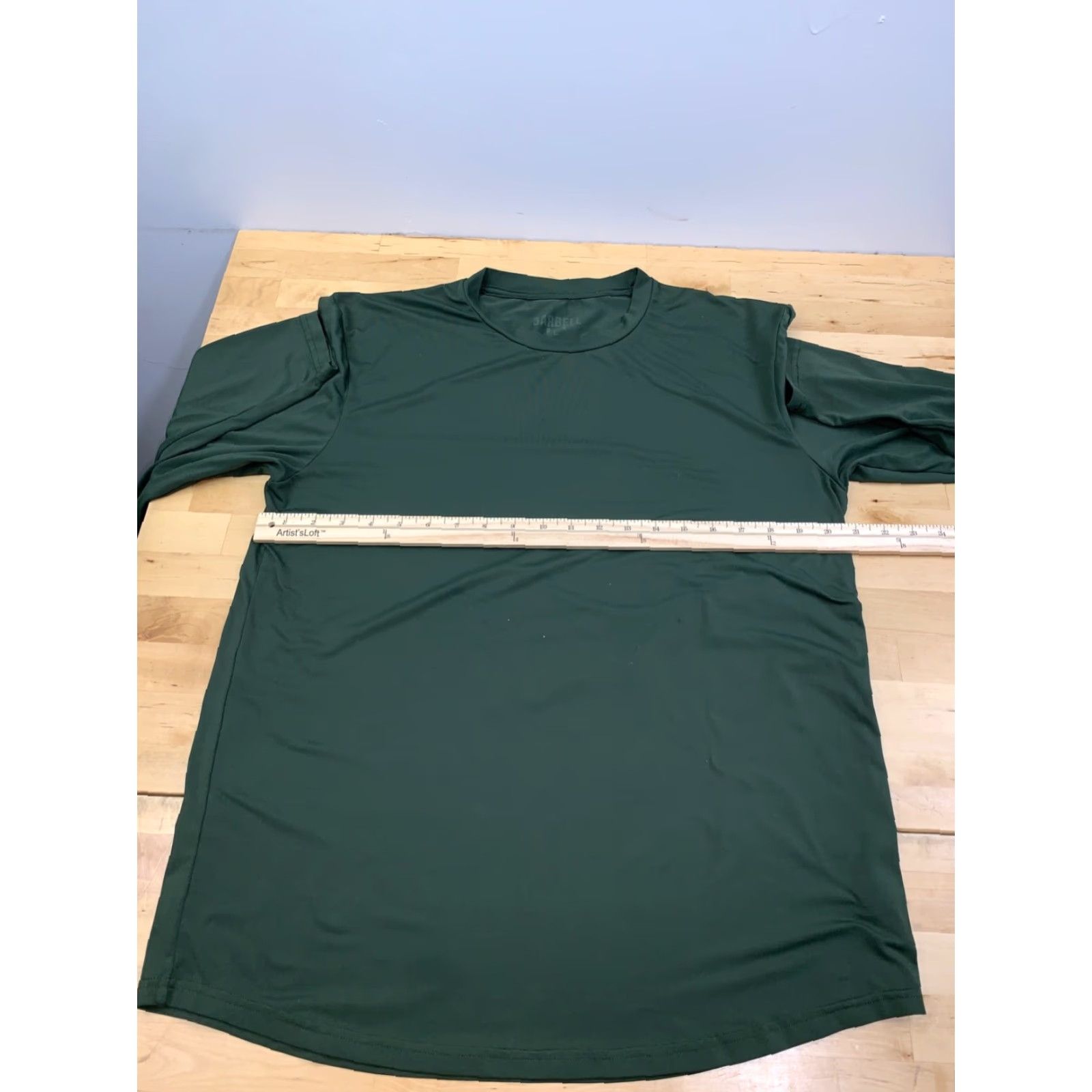 Vintage Barbell Shirt Mens L Green Activewear Stretch Performance Long Sleeve 11125 Size US L / EU 52-54 / 3 - 4 Thumbnail
