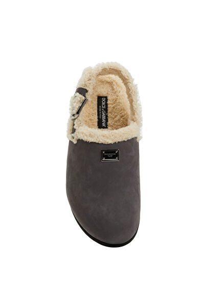 Dolce & Gabbana o1y0125 Logo Mules in Grey/Ivory Size US 11 / EU 44 - 3 Thumbnail