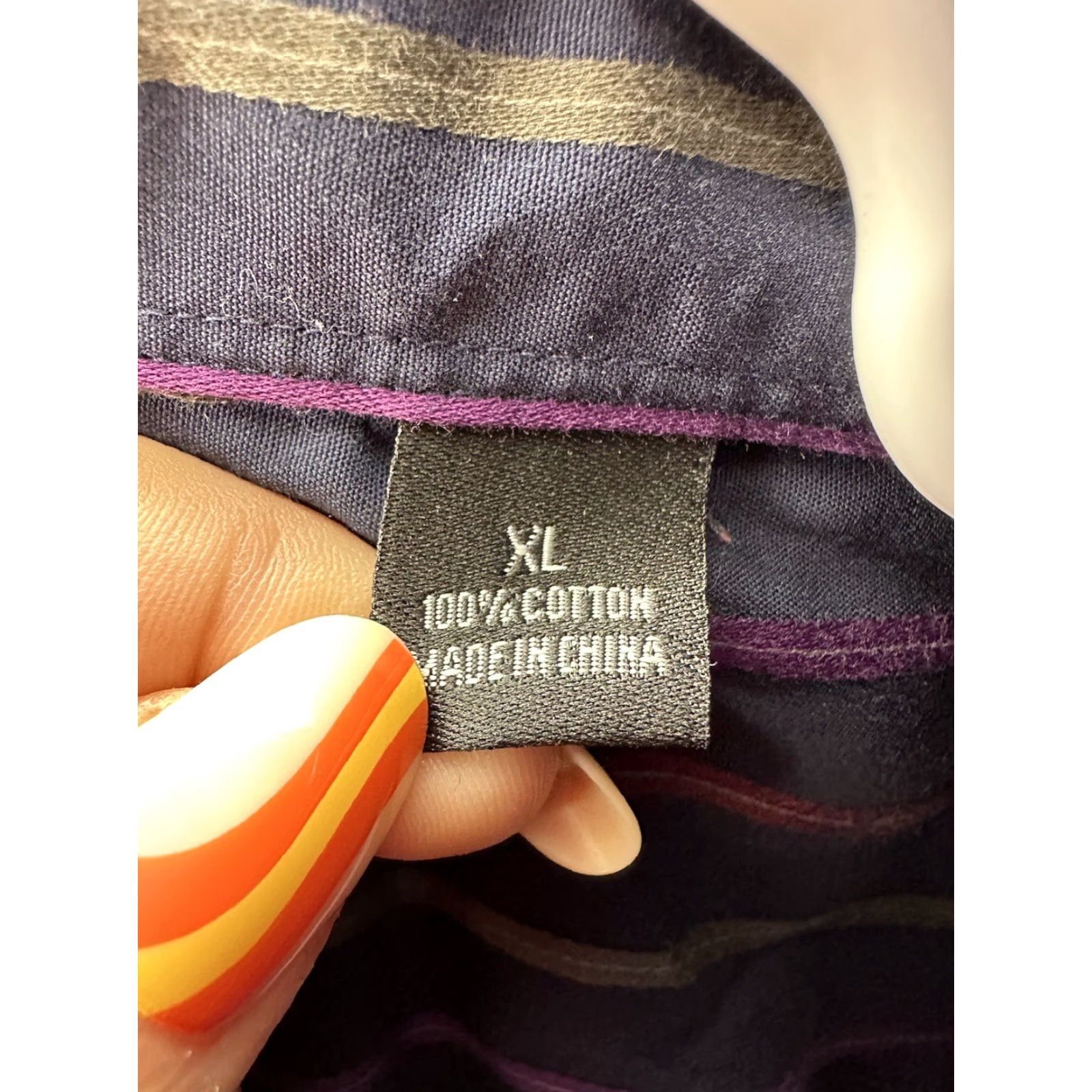 Vintage Kenneth Roberts Platinum Mens Shirt XL Blue Striped Long Sleeve Button-Up Cotton Size US XL / EU 56 / 4 - 6 Thumbnail