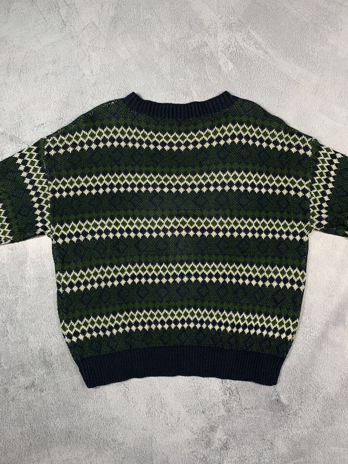 Vintage Vintage 90s Coloured knit striped sweater streetwear size L Size L / US 10 / IT 46 - 7 Thumbnail