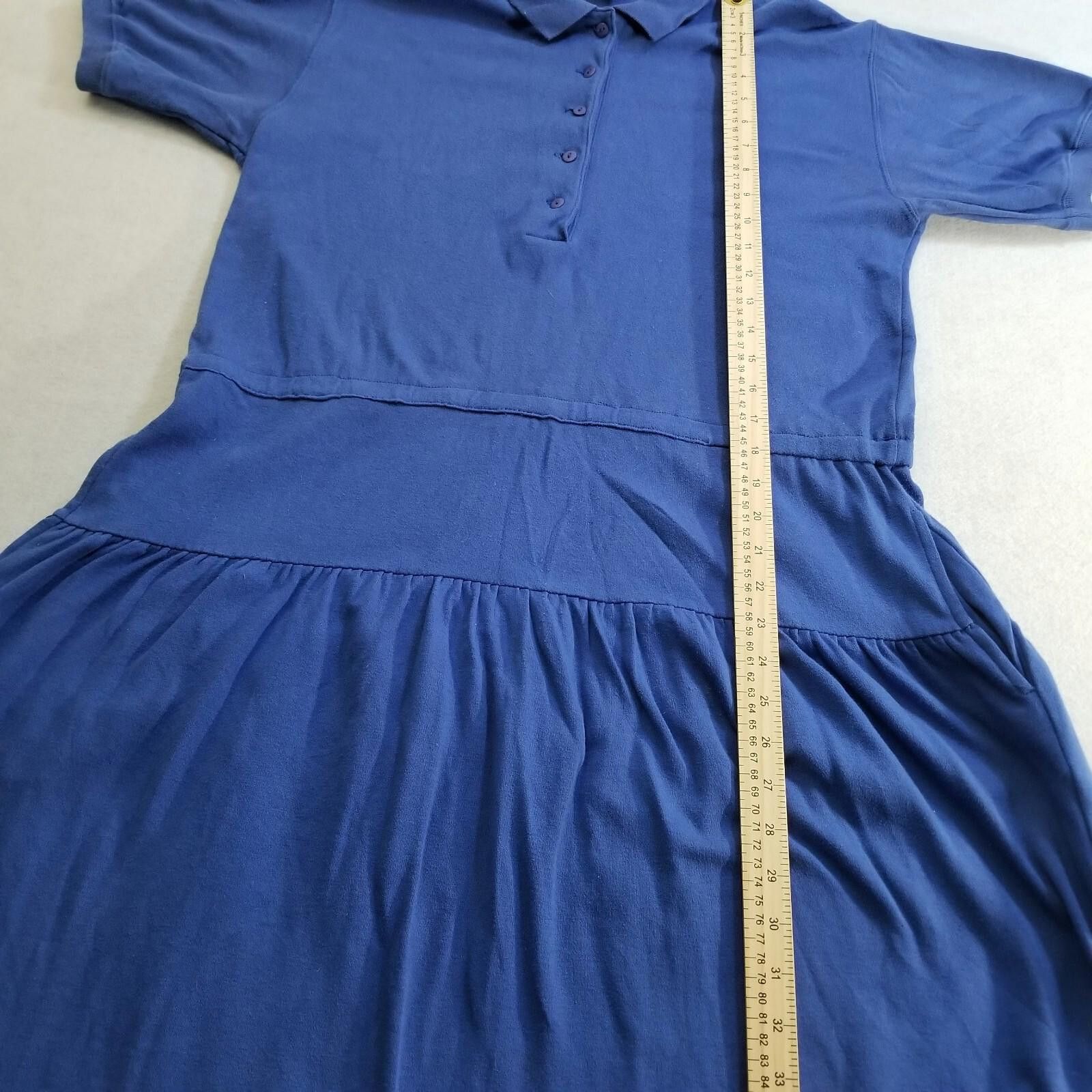 Polo Ralph Lauren VTG All Week Long Medium Women's Long Blue Polo Dress Size M / US 6-8 / IT 42-44 - 7 Thumbnail