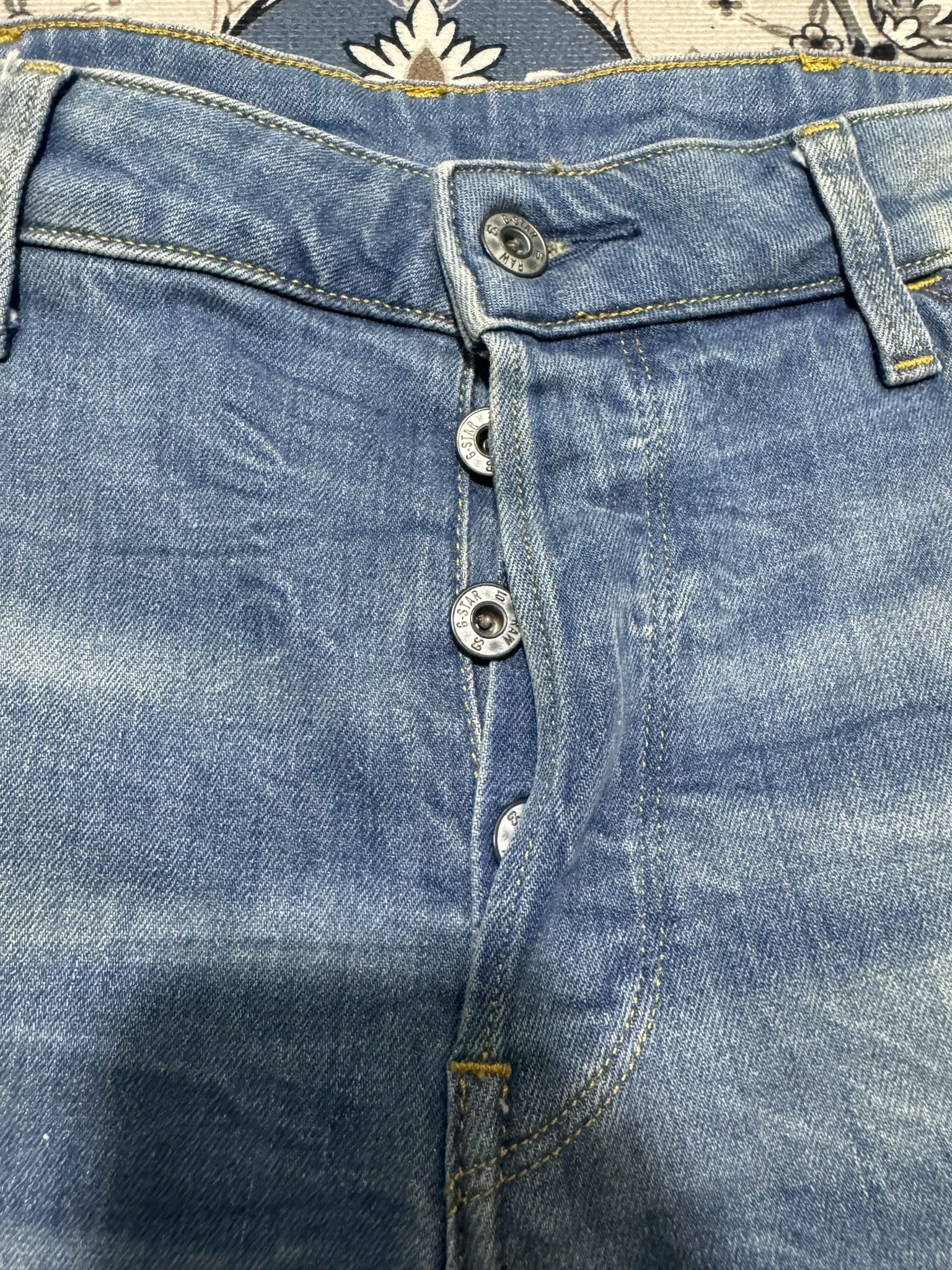 20471120 × Beauty Beast × G-Star Y2K G Star Raw Bikers Pants Balmain Style Jeans Size US 32 / EU 48 - 3 Thumbnail