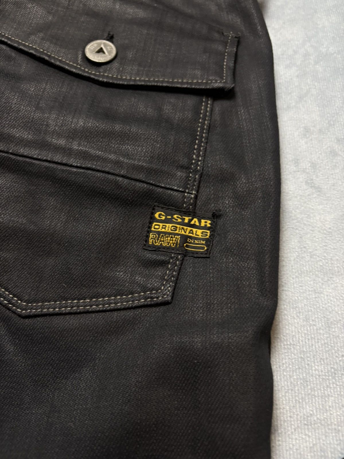 Designer × G-Star × Vintage G-Star RAW Slim Fit Jeans W26 L34 – Black Utility Pocket Size 26" / US 2 / IT 38 - 4 Thumbnail
