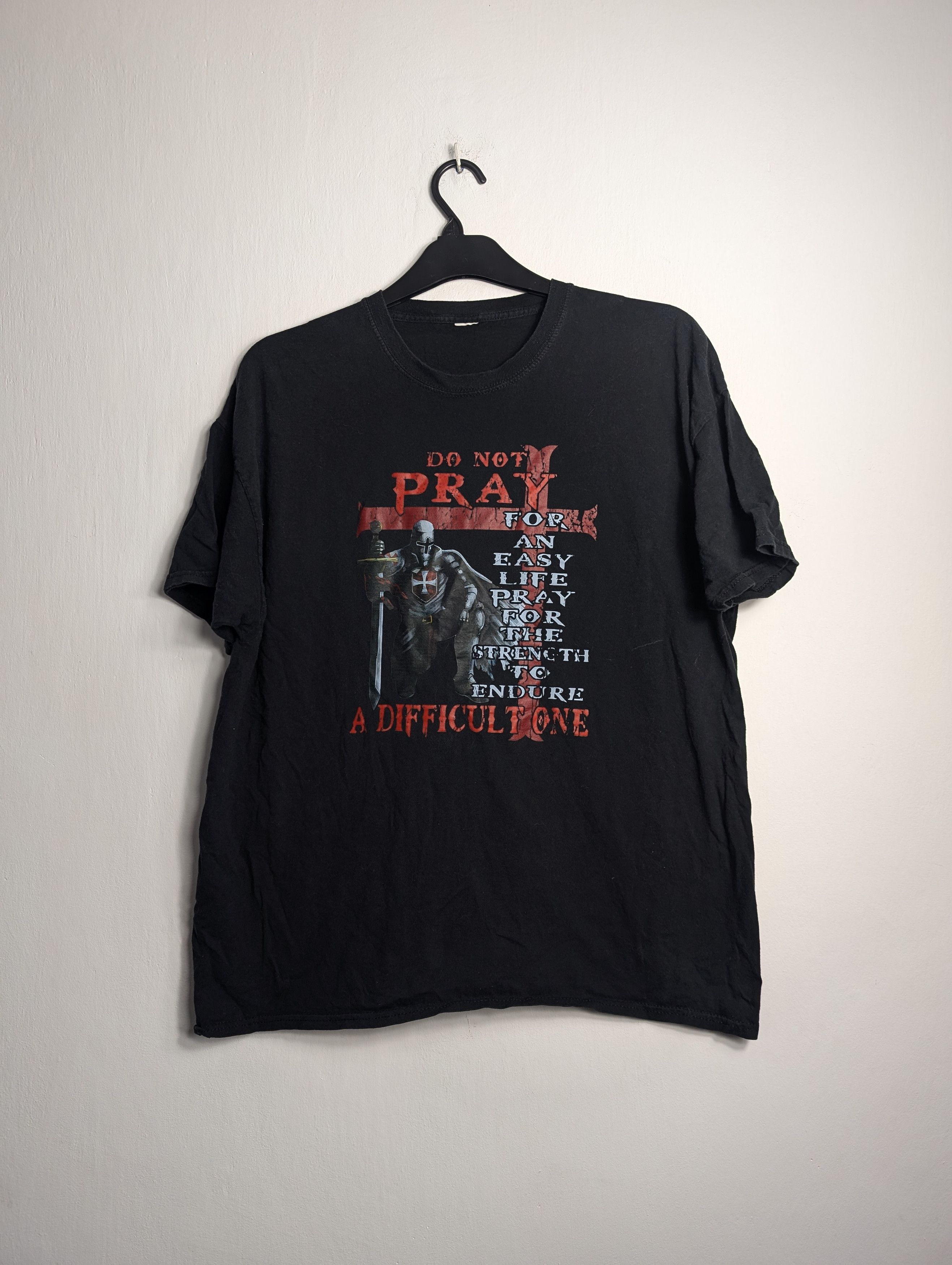 Vintage Knight Templar Crusader Graphic T-Shirt Medieval History Size US XXL / EU 58 / 5 - 1 Thumbnail