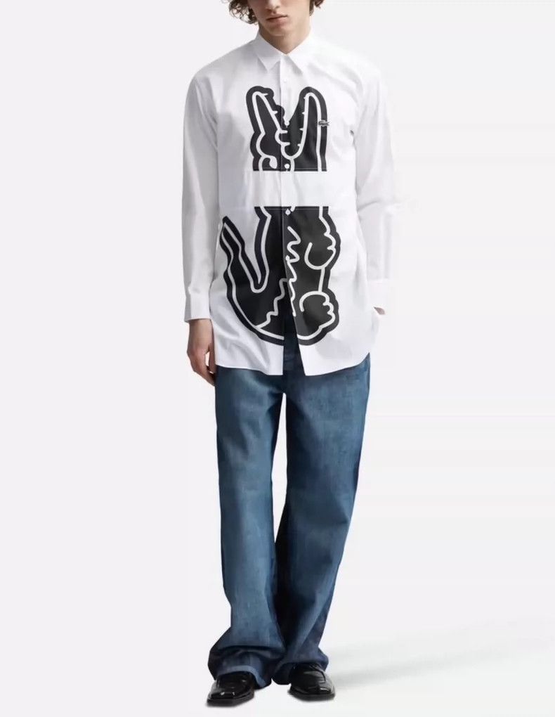 Comme des Garcons Comme Des Garcons Lacoste co-branded logo printed long-sle Size US M / EU 48-50 / 2 - 2 Thumbnail