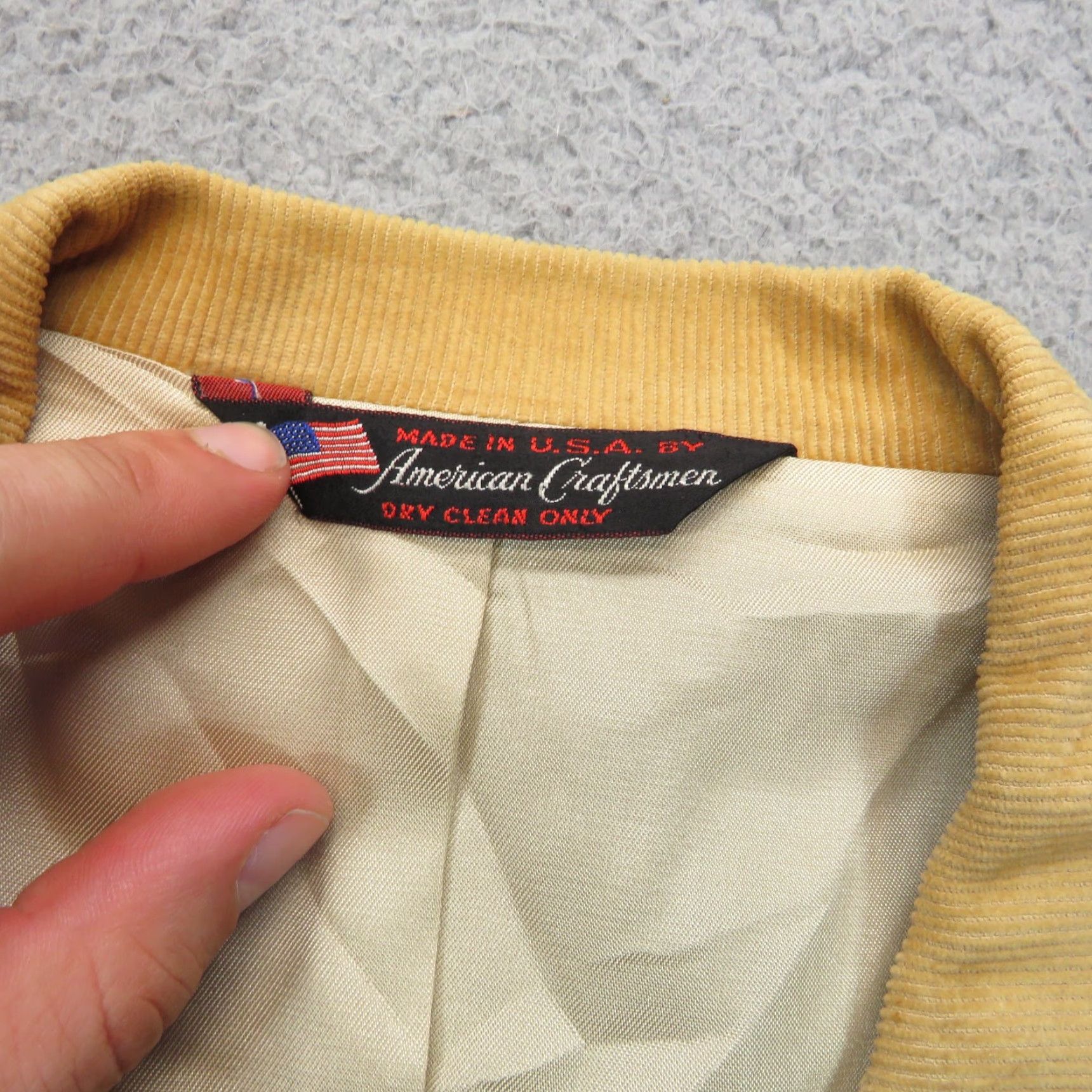 Vintage VINTAGE H Bar C Blazer Mens 42 Corduroy Jacket Suede Elbow Patch Western Ranchwear Khaki Size 42R - 6 Thumbnail