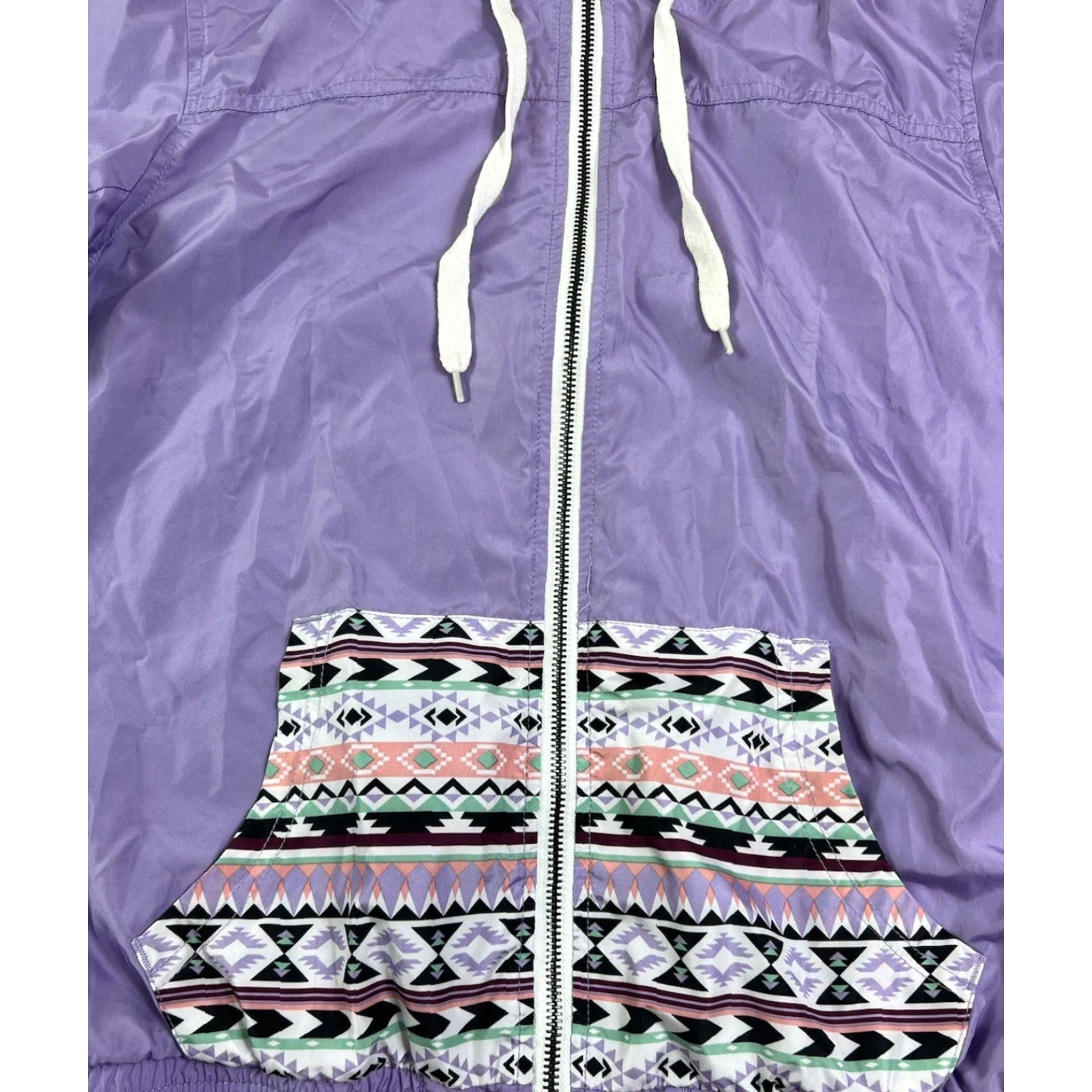 Empyre Empyre Women’s Jacket Aztec Purple L Windbreaker Lightweight Skater Full Zip Size L / US 10 / IT 46 - 3 Thumbnail