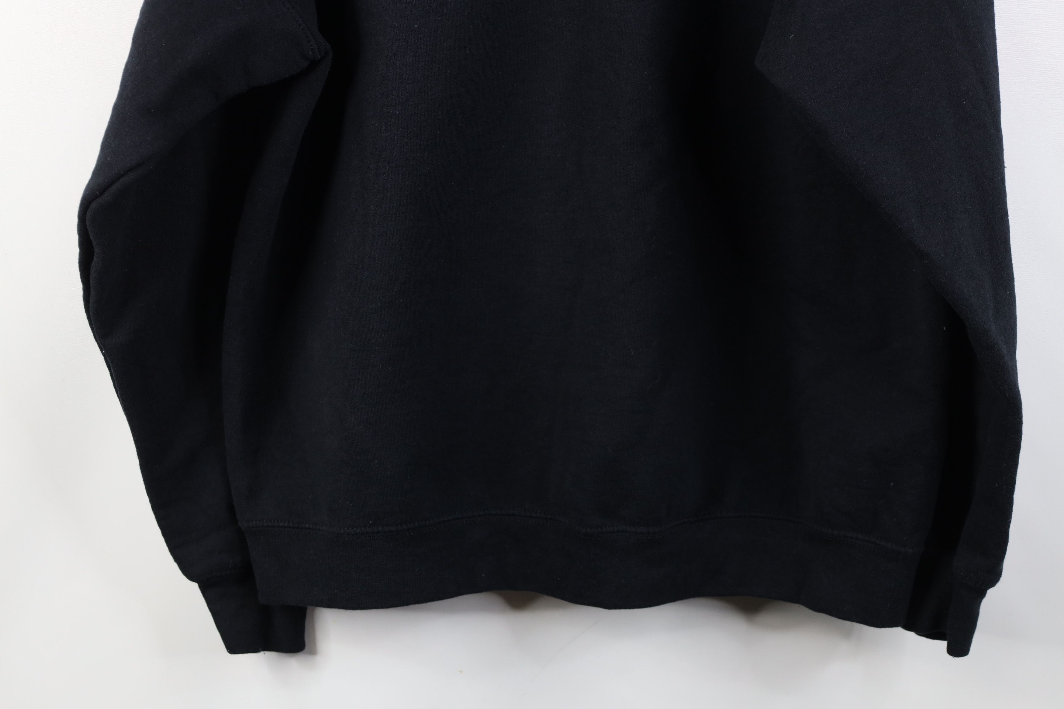 Vintage Vintage 90s Y2K Streetwear Blank Hoodie Sweatshirt Black Size US L / EU 52-54 / 3 - 11 Thumbnail