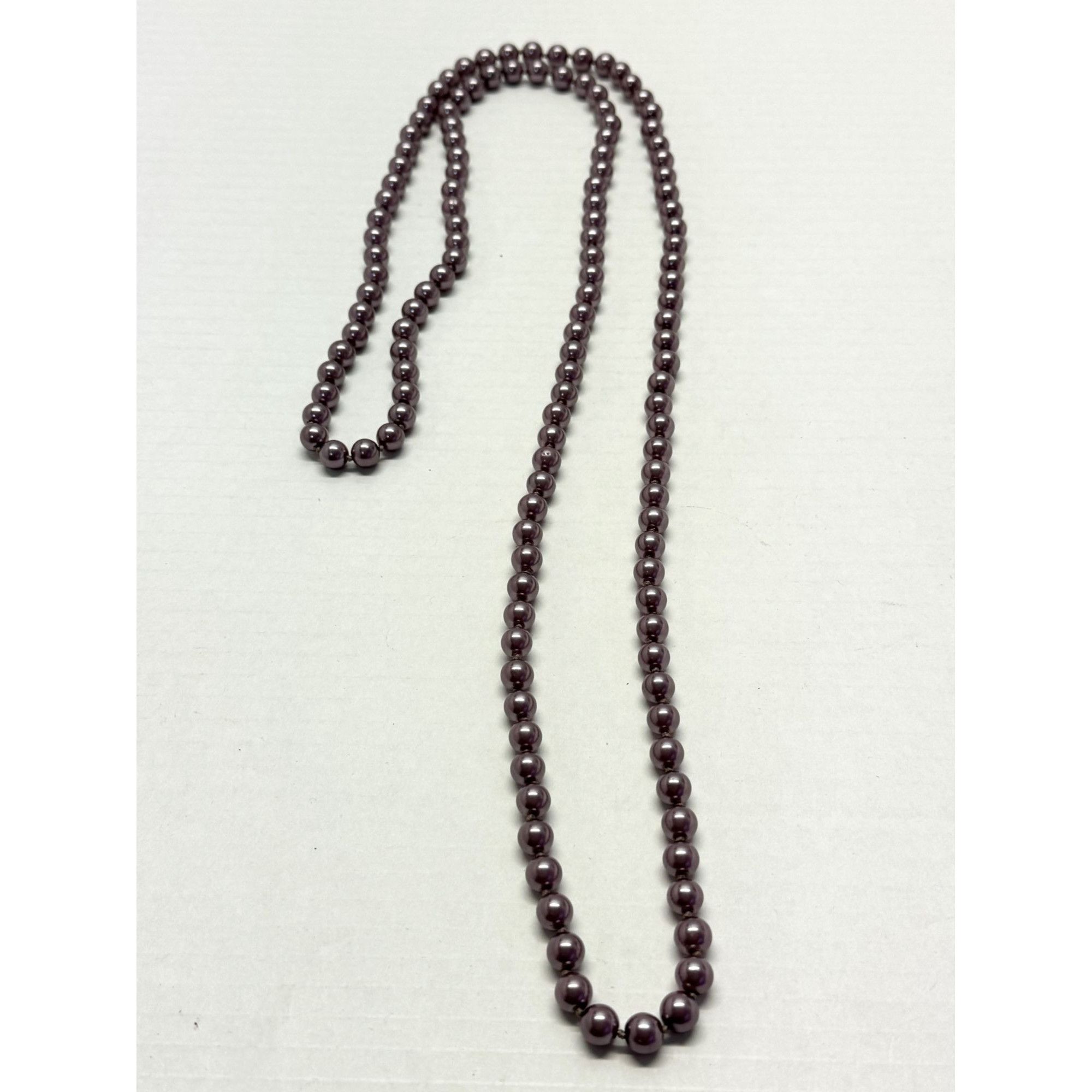 Vintage Vintage faux pearl purple beaded necklace Size ONE SIZE - 1 Thumbnail