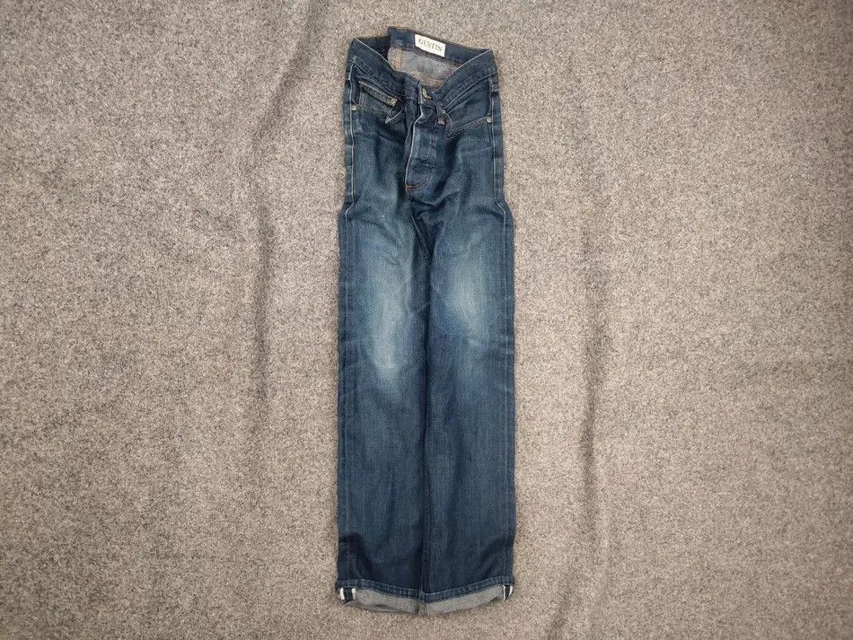 Gustin Gustin Selvedge Raw Blue Faded denim Slim Fit Jeans Size US 32 / EU 48 - 1 Thumbnail