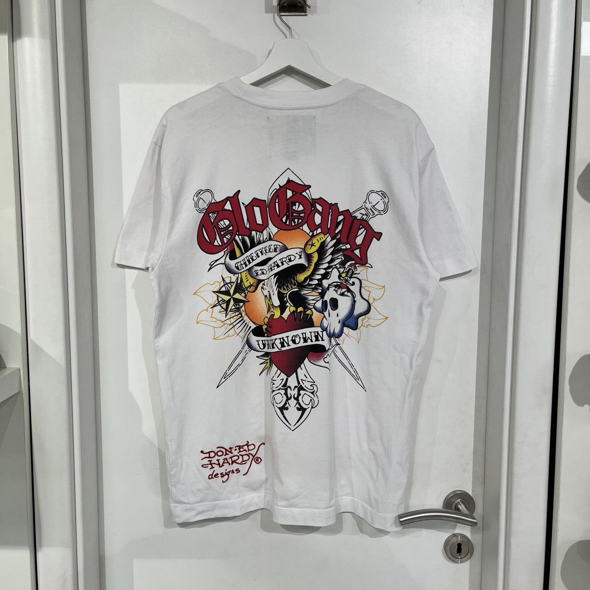 Ed Hardy × Glo Gang × Unknown London Chief Keef x Ed Hardy Tee White Size US L / EU 52-54 / 3 - 2 Thumbnail