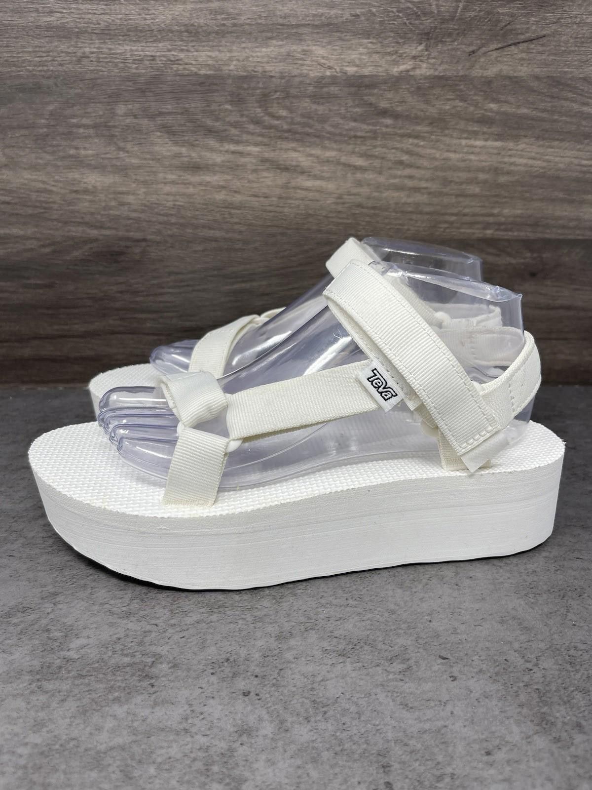 Teva TEVA Flatform Universal Sandals Womens Size 9 White Strap Size US 9 / IT 39 - 1 Thumbnail