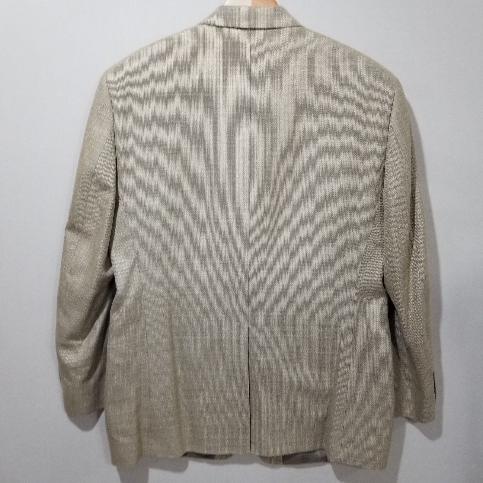Chaps Chaps Blazer Mens 42R Tan Silk Basketweave Sport Coat Size 42R - 3 Thumbnail