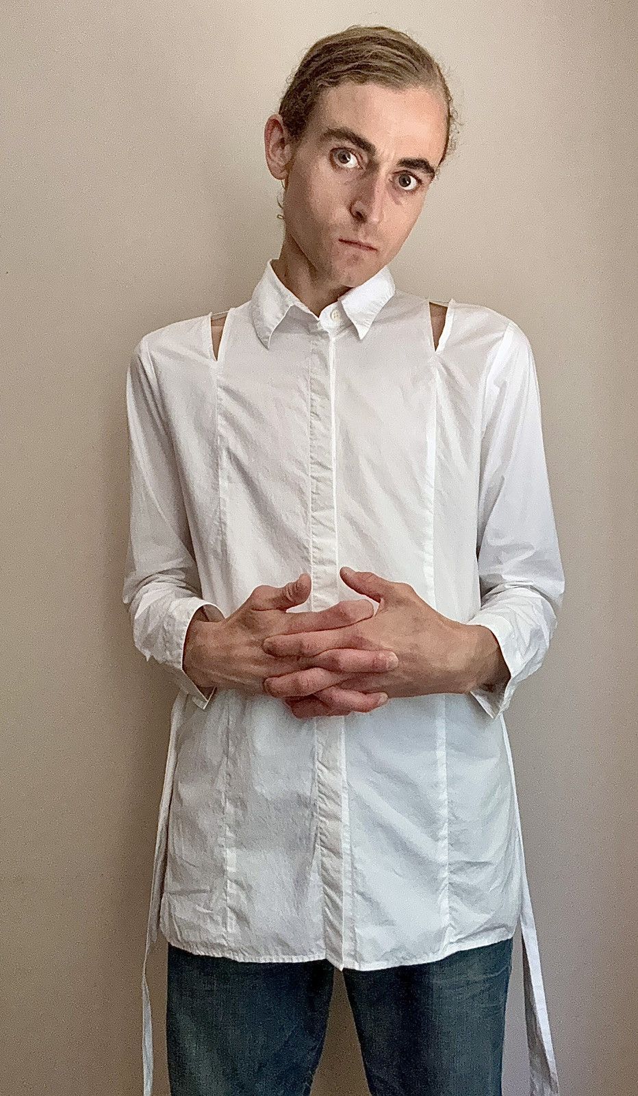Damir Doma Silent Damir Doma Bondage Strap Cold Shoulder Shirt Size US L / EU 52-54 / 3 - 2 Thumbnail