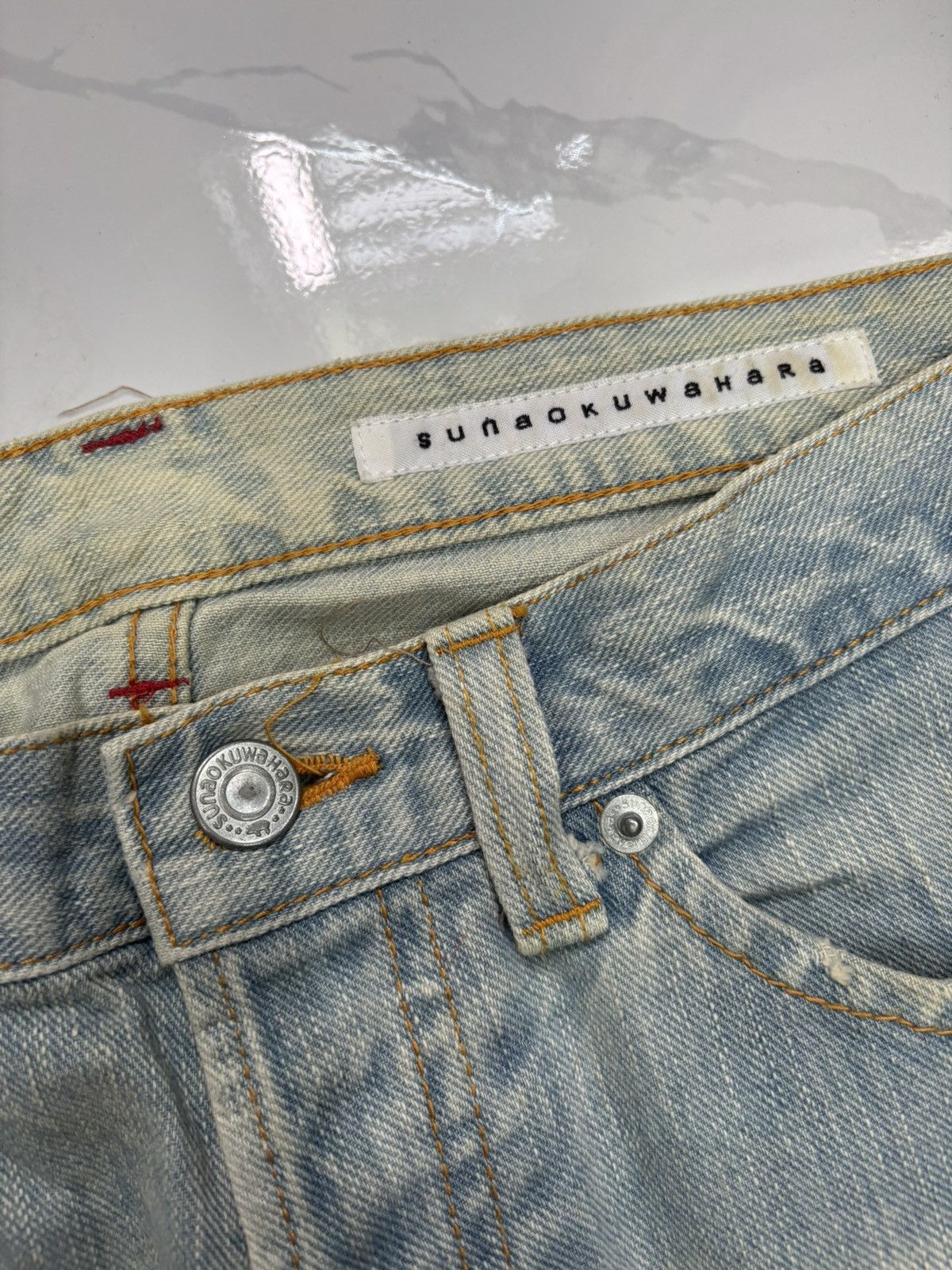 Number (N)ine Sunao Kuwahara Issey Miyake Distressed Denim Jeans Size US 32 / EU 48 - 11 Thumbnail