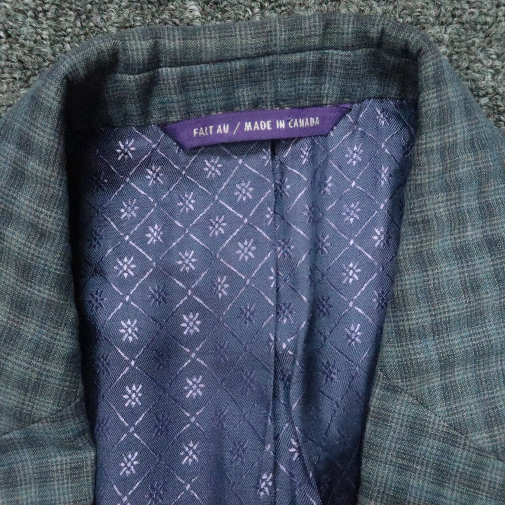 Ted Baker Ted Baker Blazer Mens 42R Gray Blue Endurance Plaid Wool Jacket Size 42R - 3 Thumbnail