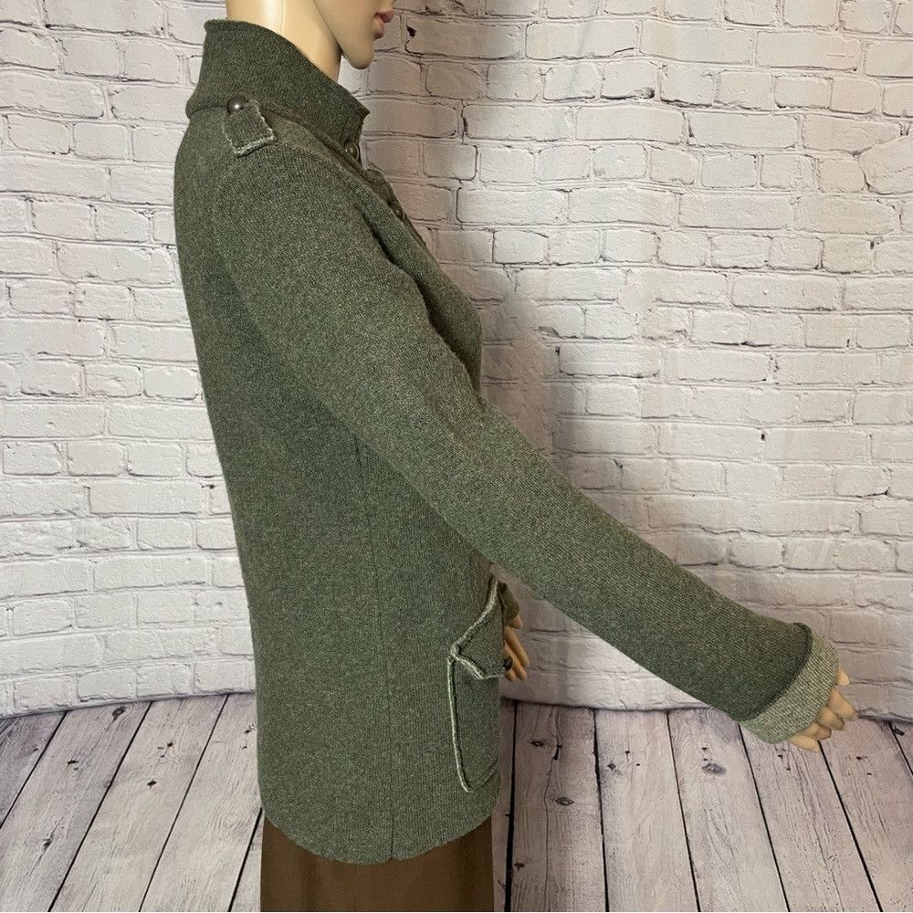 Other Mary Made in Italy Wool Khaki Military Jacket Cardigan Size Size S / US 4 / IT 40 - 4 Thumbnail