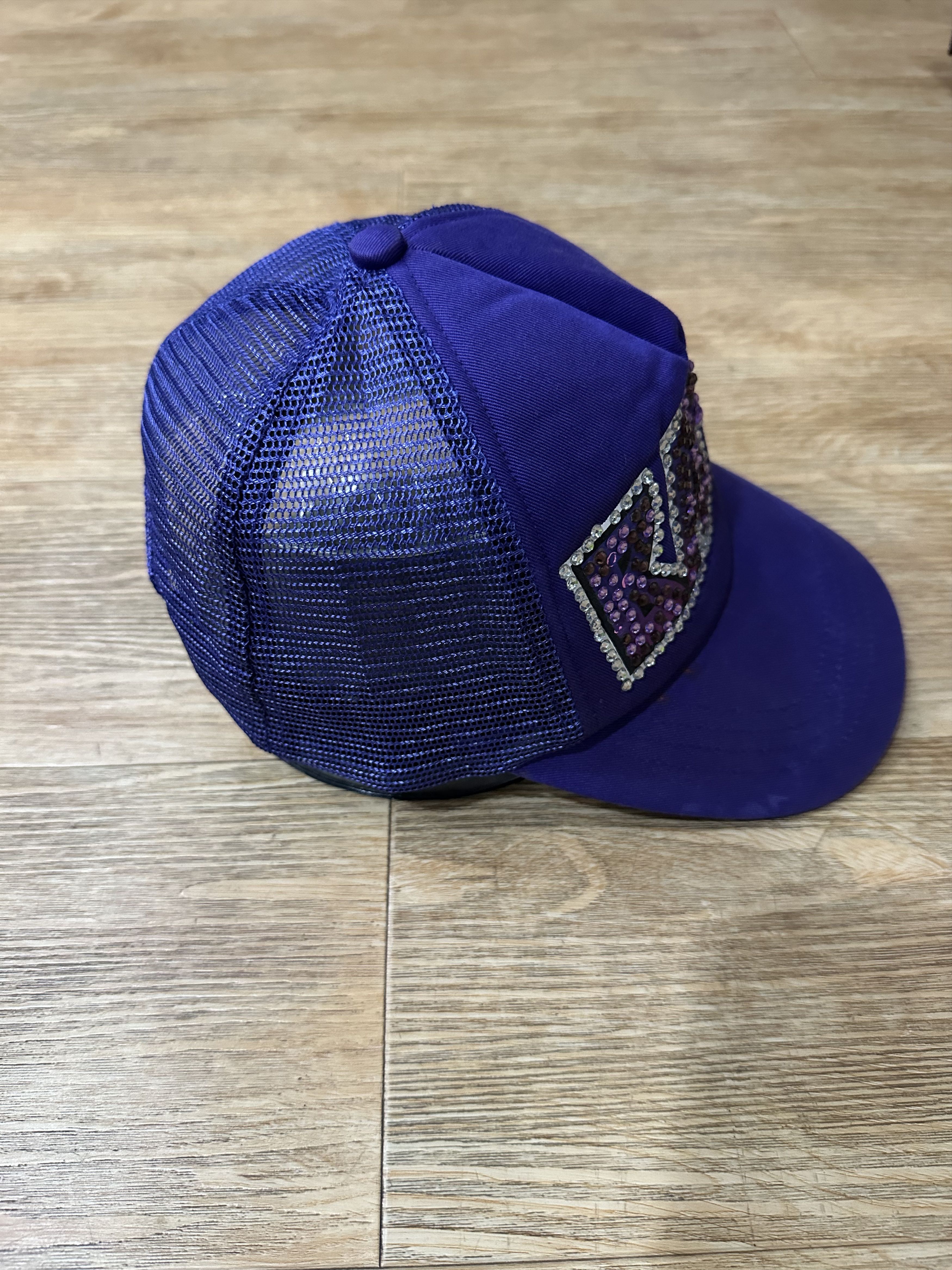 Bape A Bathing Ape Swarovski Rhinestone Trucker Hat Purple Size ONE SIZE - 8 Thumbnail