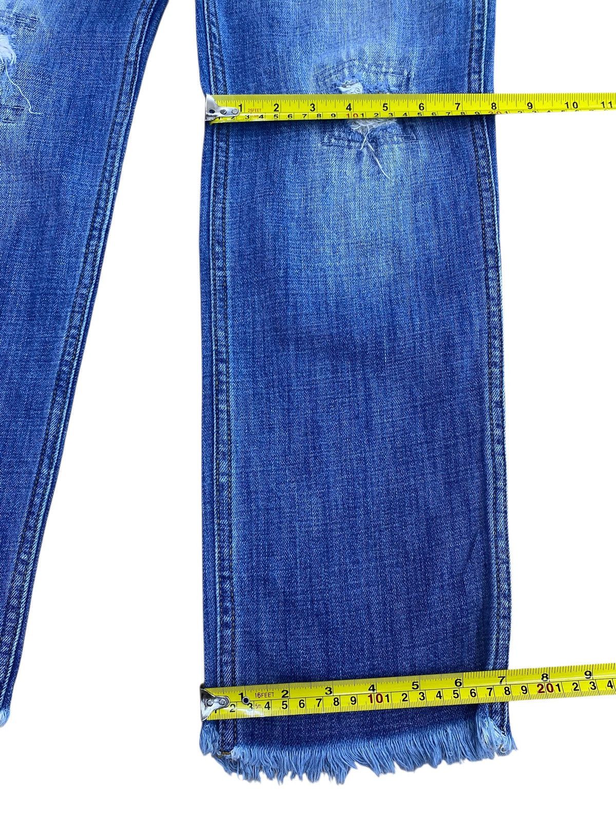 URBAN RESEARCH DOORS Urban Research Brand Ripped Patchwork Style Hairy Leg Jeans Size US 32 / EU 48 - 8 Thumbnail