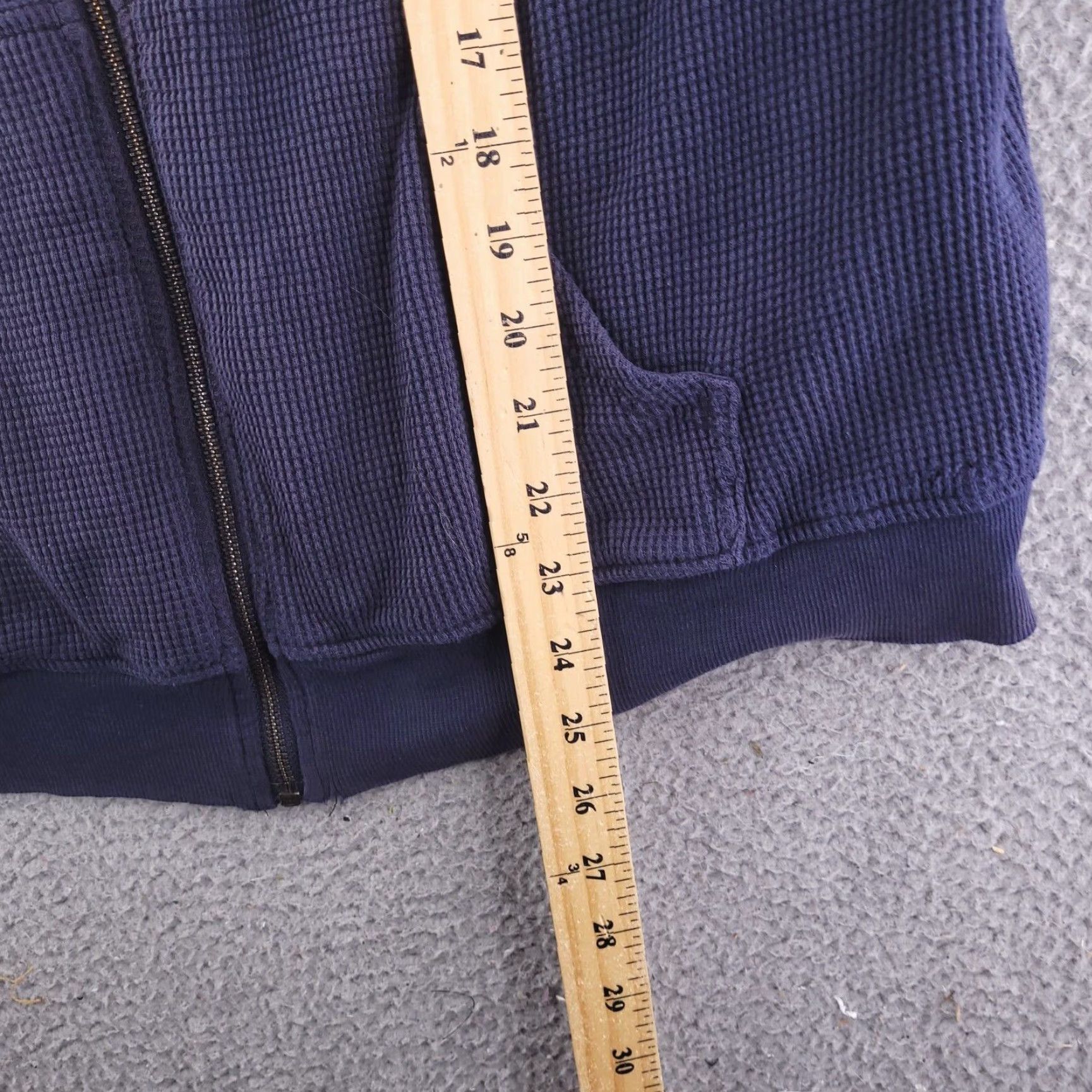 Michael Kors Michael Kors Hoodie Mens M Blue Waffle Thermal Sherpa Work Distressed Full Zip Size US M / EU 48-50 / 2 - 7 Thumbnail