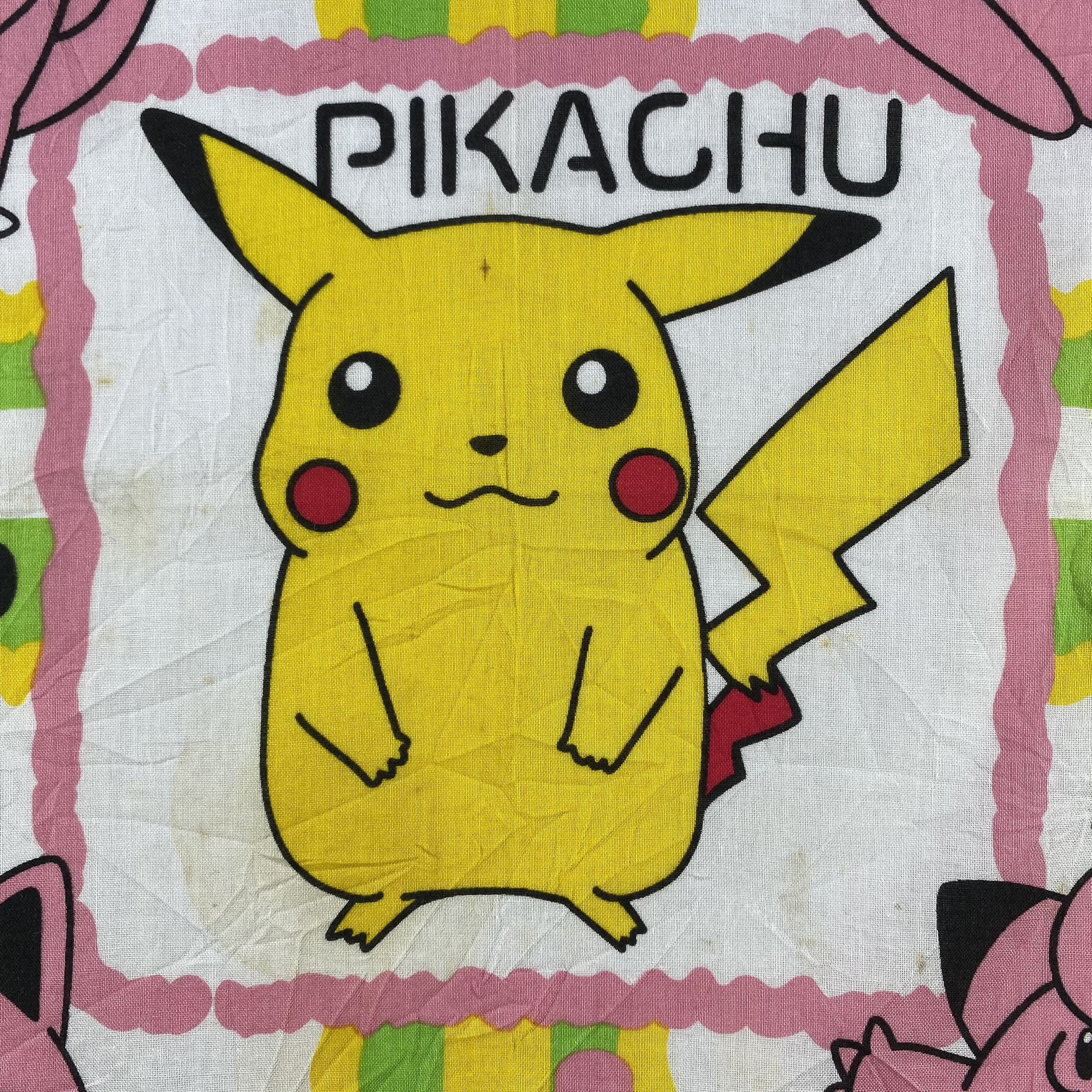 Pokemon × Vintage Vintage PIkachu Bandana/ Handkerchief / Neckerchief Size ONE SIZE - 4 Thumbnail
