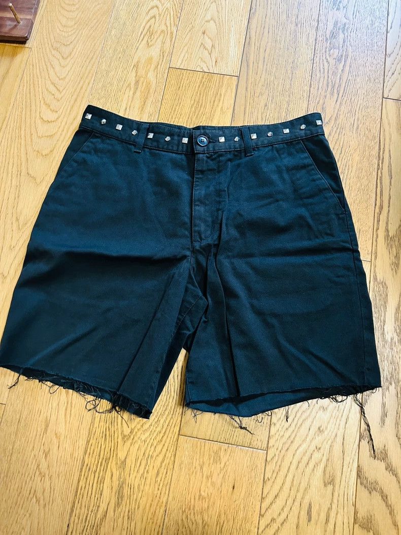 Yves Saint Laurent YSL St. Laurent Black Denim Shorts with Studs- DMC Size US 30 / EU 46 - 1 Thumbnail