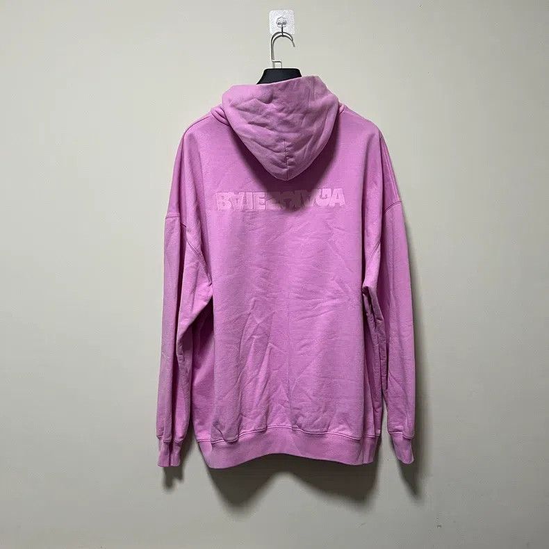 Balenciaga Balenciaga Pink Reversed Logo Embroidery Hoodie Size US XS / EU 42 / 0 - 2 Thumbnail