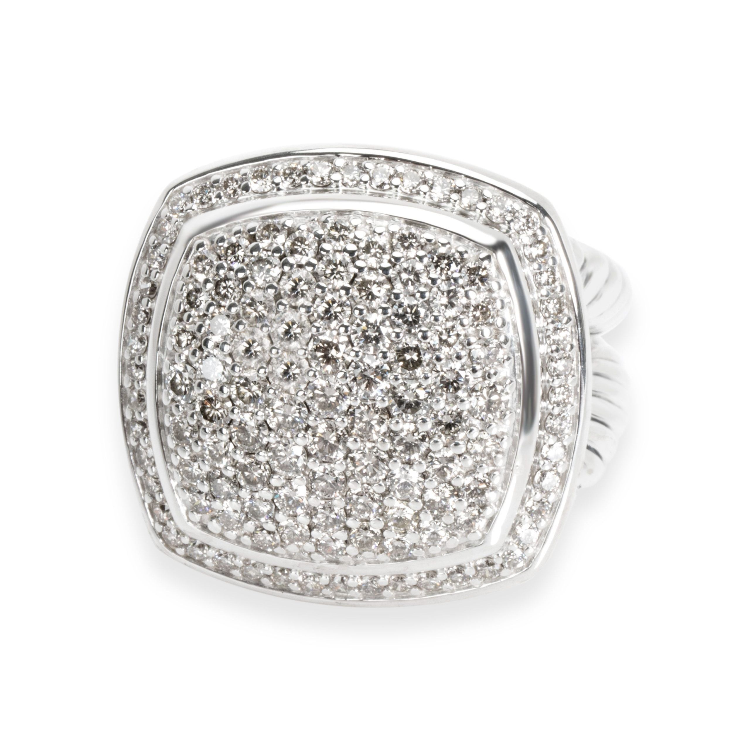 image of David Yurman Albion Diamond Ring In Sterling Silver 1.53 Ctw, Women's