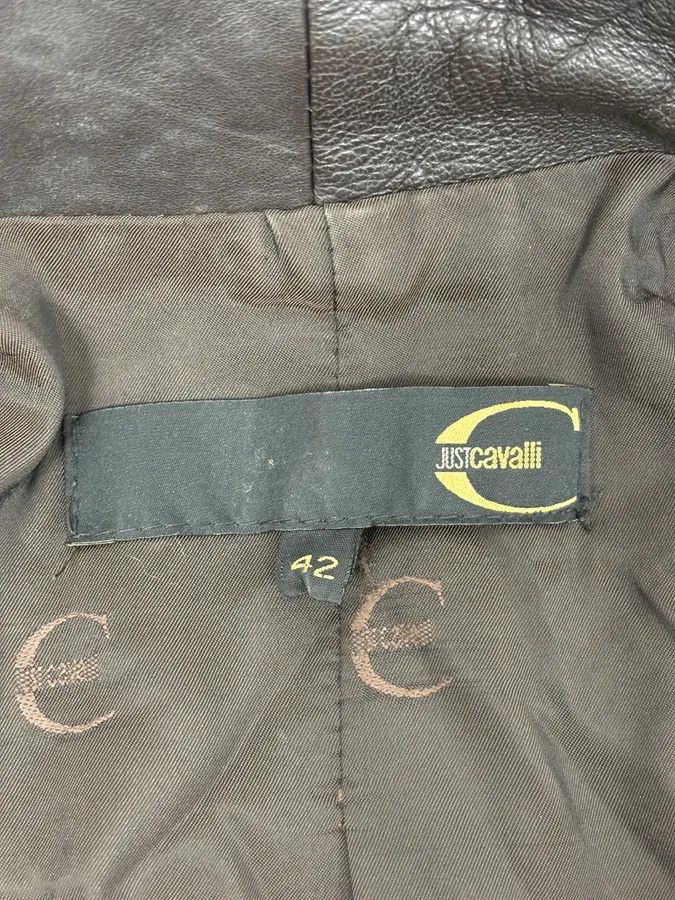 Roberto Cavalli 2000s Cavalli Brown Fur Leather Jacket Size M / US 6-8 / IT 42-44 - 13 Thumbnail