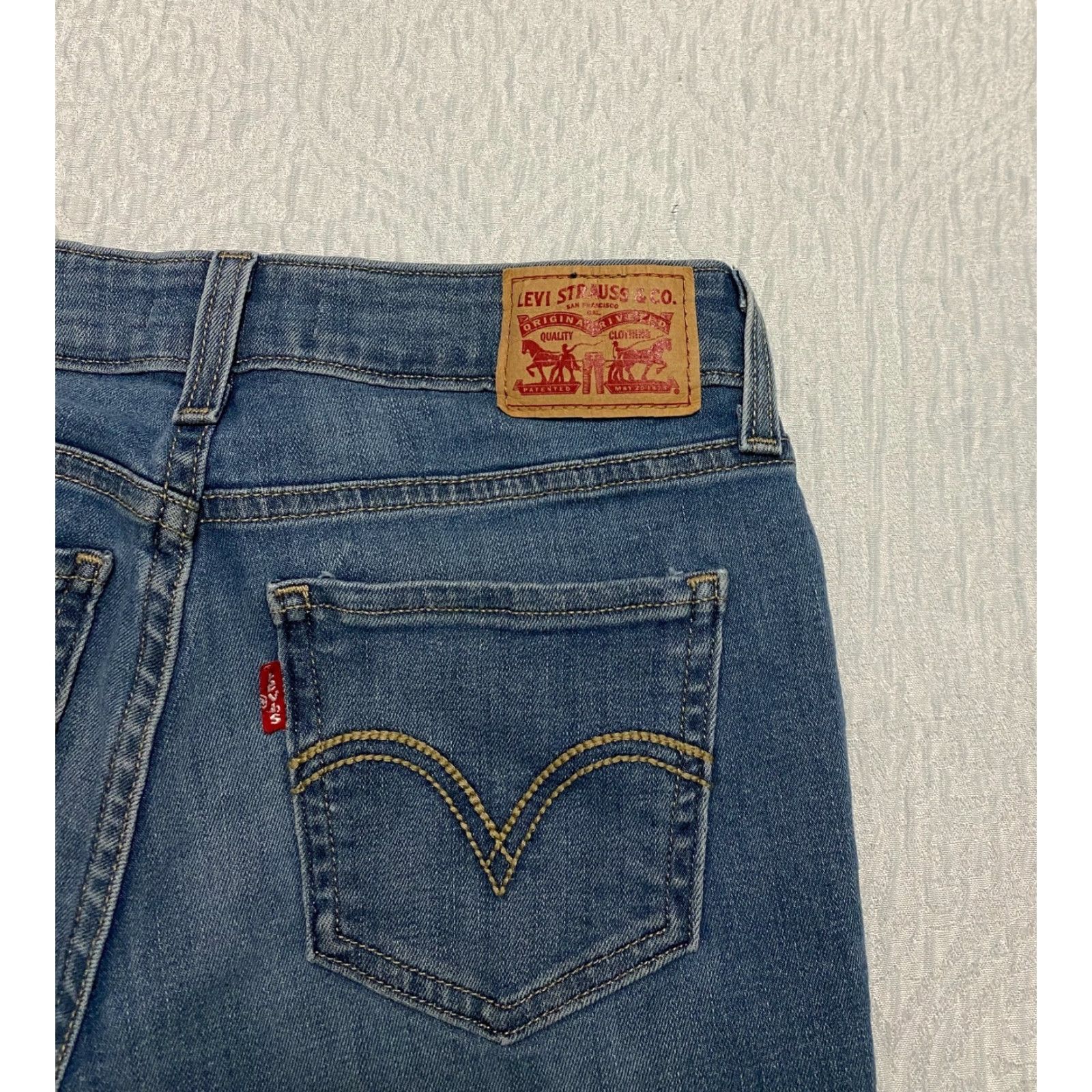 Levi's VINTAGE Levis 535 Levis 535 Super Skinny Women's Jeans Size 26 Blue Faded Stretch Size 26" / US 2 / IT 38 - 7 Thumbnail