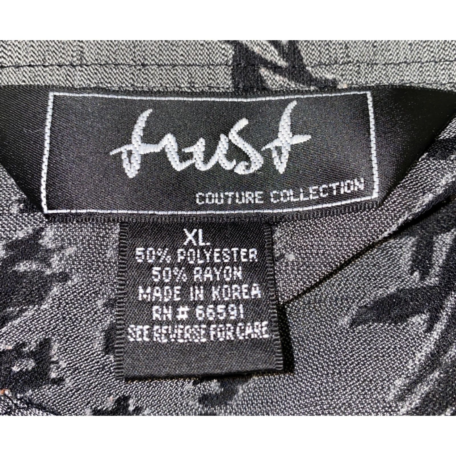Vintage Trust Corture Collection Shirt Mens XL Gray Textured Tree Print Button-Up Size US XL / EU 56 / 4 - 6 Thumbnail