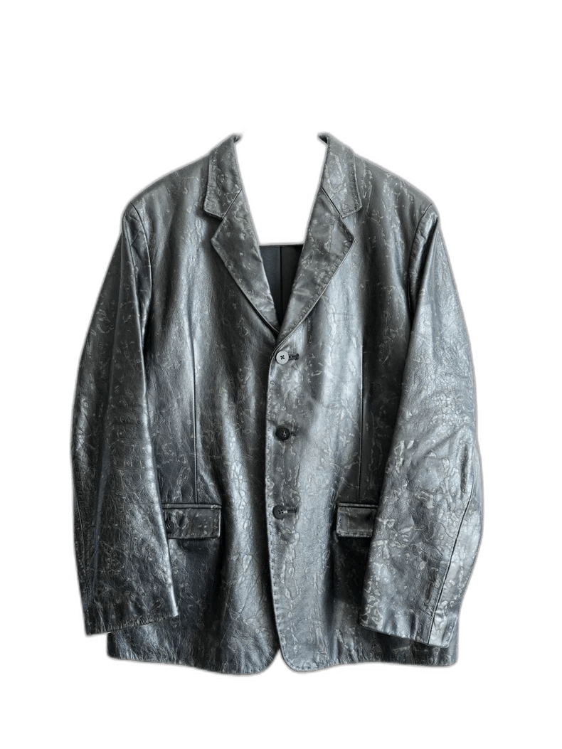 Yohji Yamamoto Yohji Yamamoto Yohji Yamamoto Limited Edition Leather Jack Size US M / EU 48-50 / 2 - 1 Thumbnail
