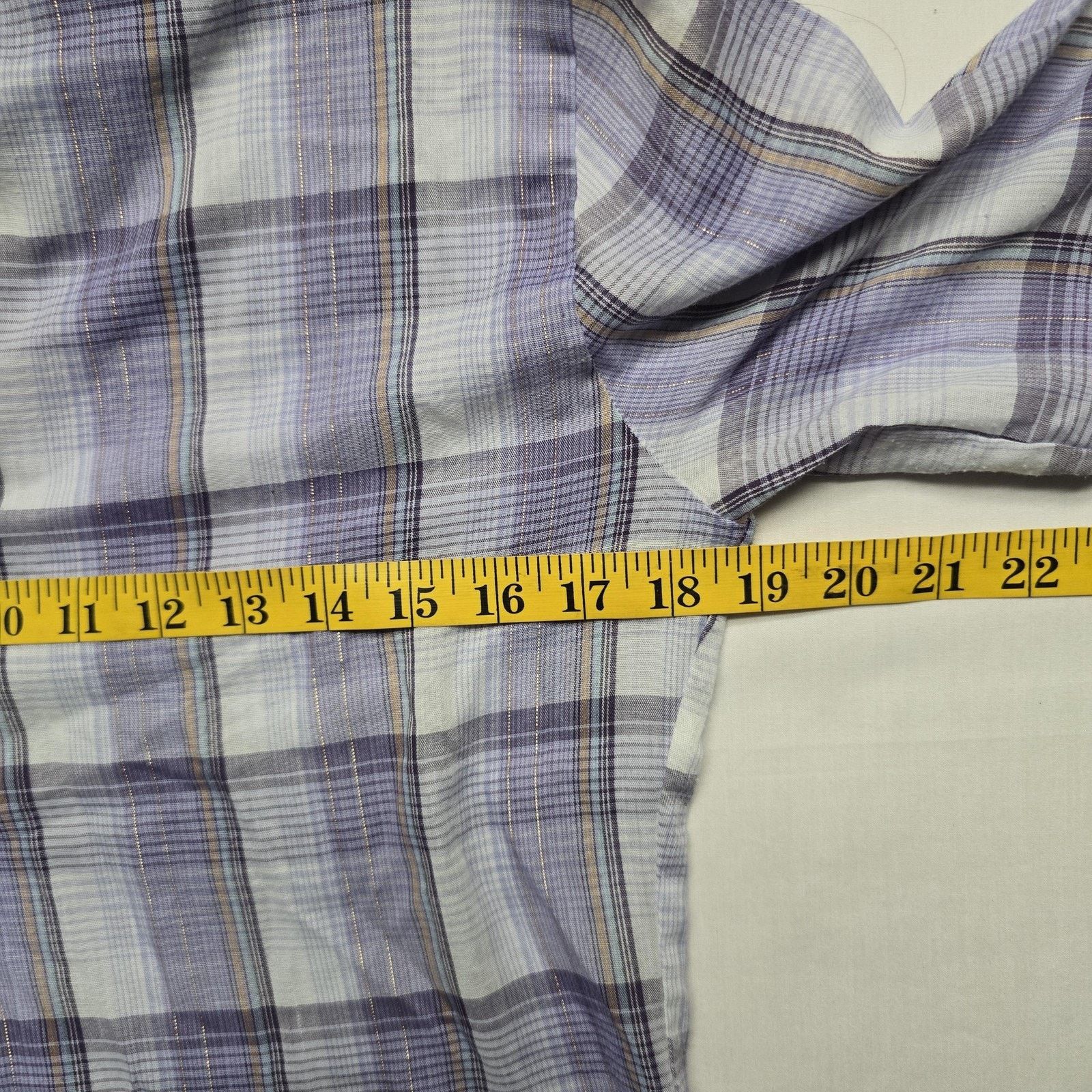 Vintage Vintage Accent Shirt S Purple Plaid Lurex Button Down 80s Size S / US 4 / IT 40 - 10 Thumbnail