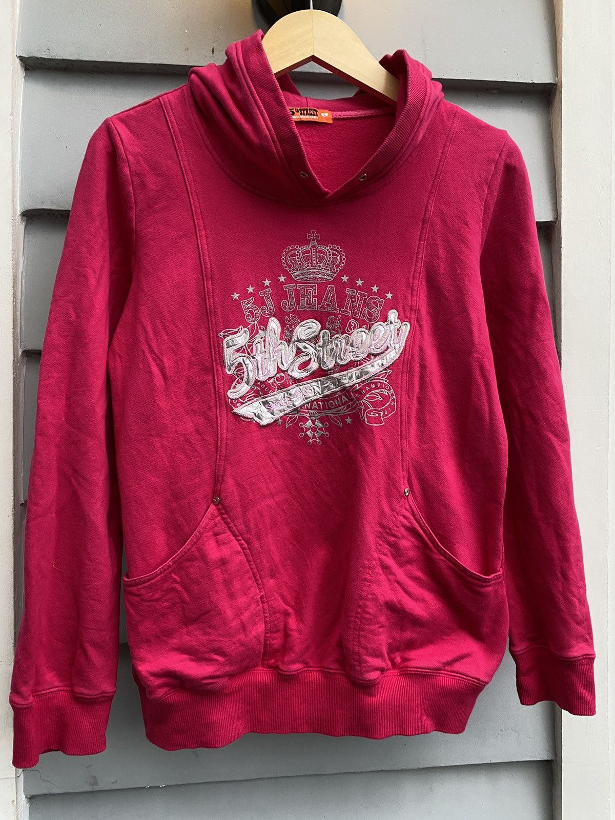 Japanese Brand 5th Street Japanese Teen Girl Hot Pink Hoodie Style Size L / US 10 / IT 46 - 2 Thumbnail