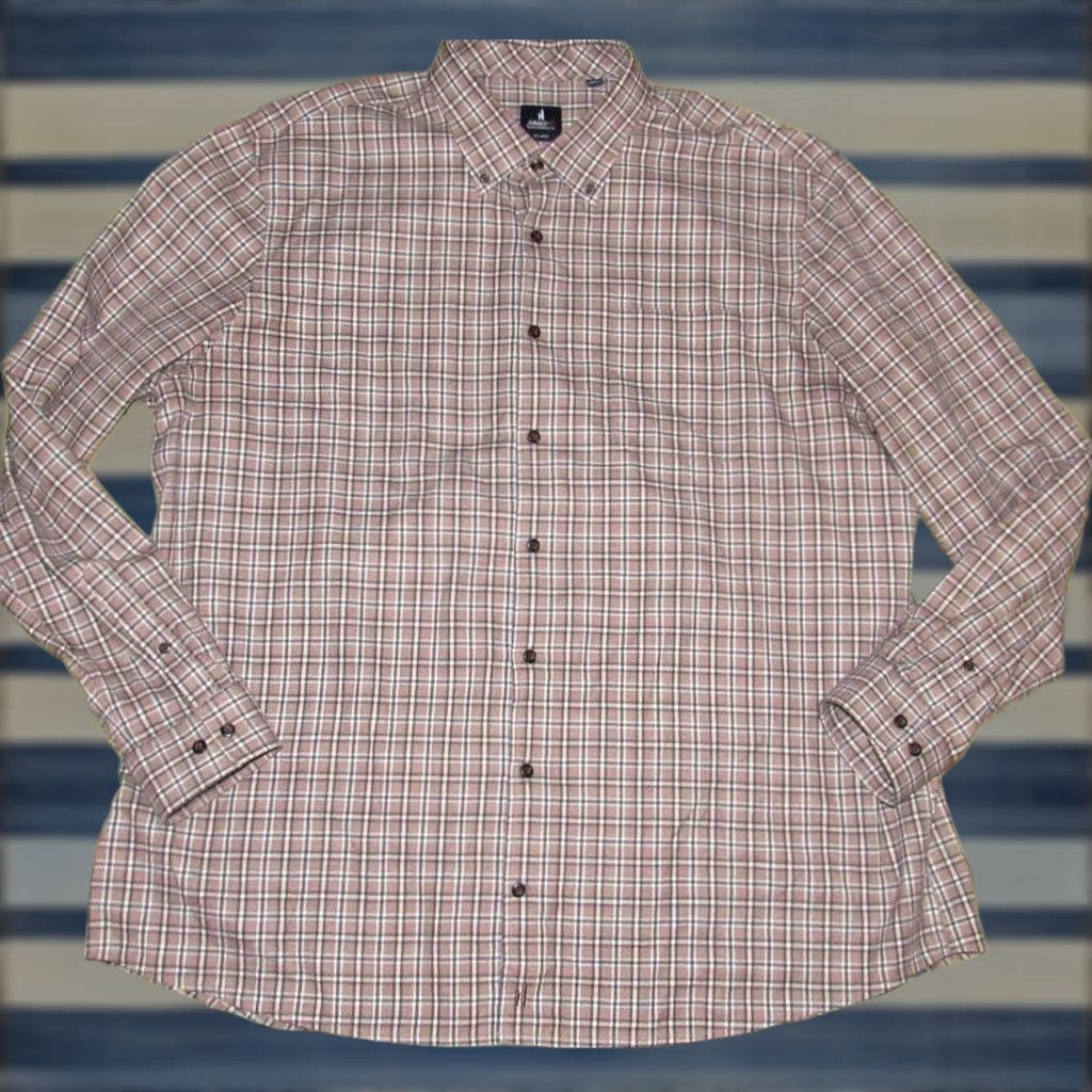 johnnie-O JOHNNIE O Blue Brown Plaid Long Sleeve Button Down Shirt XXL Men Size US XXL / EU 58 / 5 - 1 Thumbnail