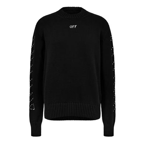 image of Off White O1G2R1Mq0424 Sweaters In Black & White in Black/White, Men's (Size Medium)