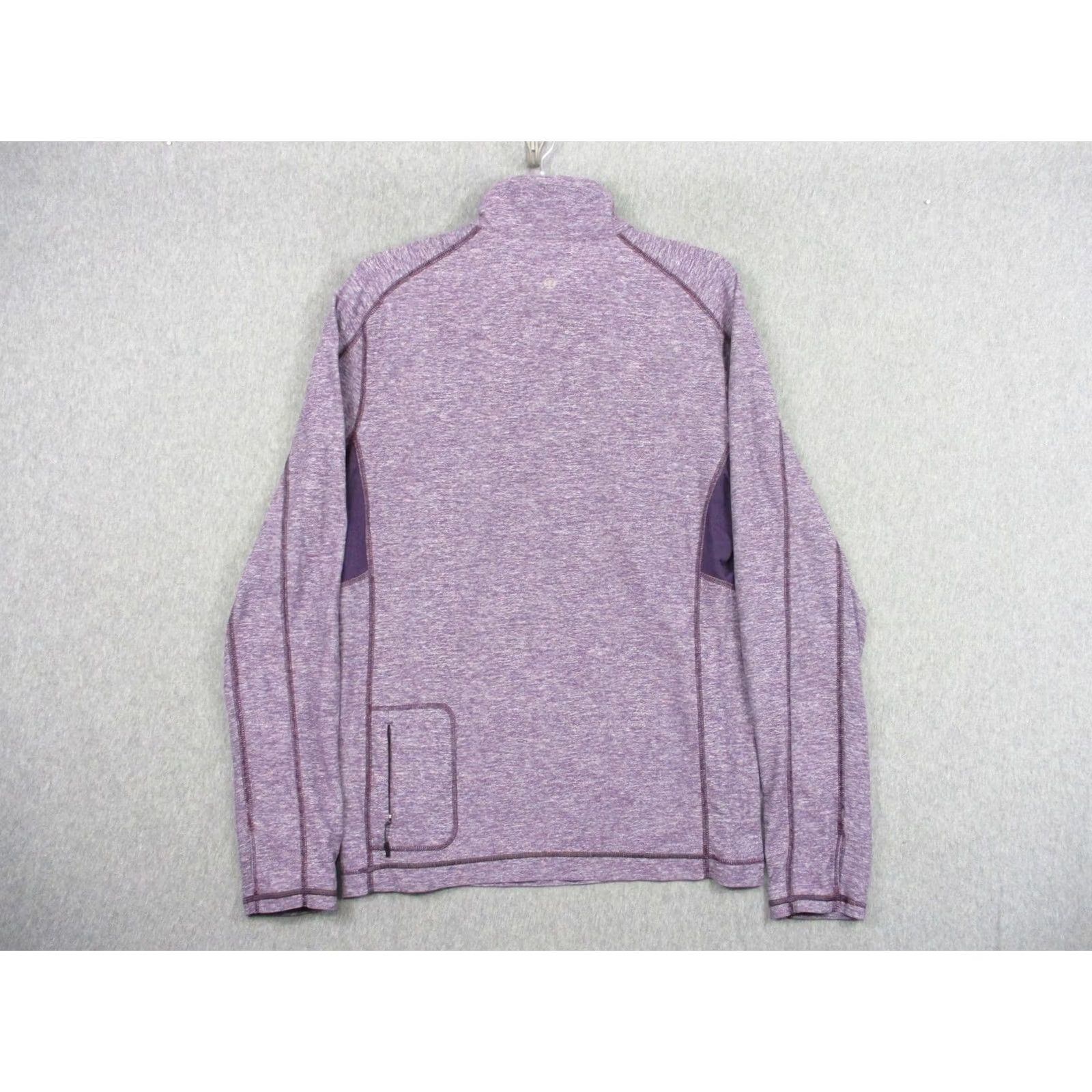 Lululemon Lululemon Shirt Womens Large Purple 1/4 Zip Thumbholes Zip Pocket Running Top Size L / US 10 / IT 46 - 6 Thumbnail