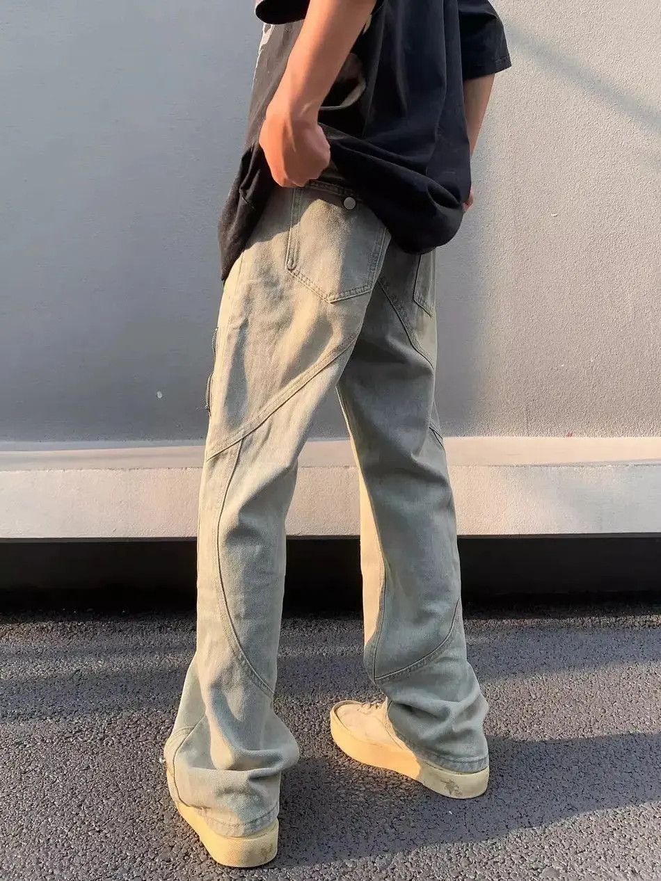 Japanese Brand Straight slim micro flared jeans Size US 32 / EU 48 - 2 Thumbnail