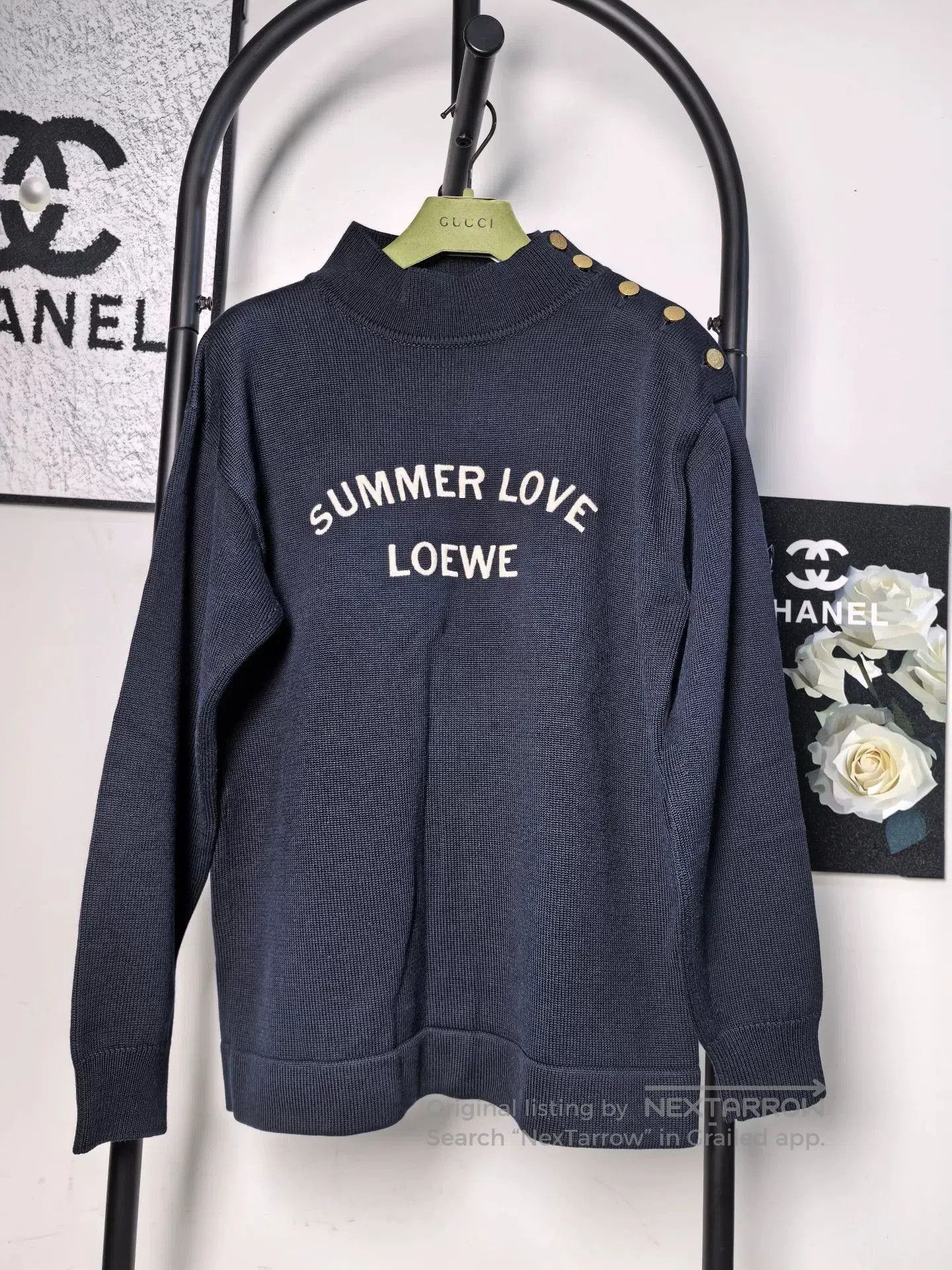 Loewe Loewe Wool Knitwear with Summer Slogan. Size US M / EU 48-50 / 2 - 1 Thumbnail