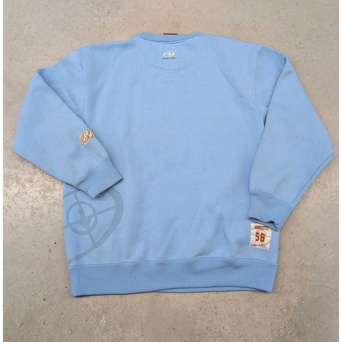 Supreme × Vintage Rare Y2K Narkotic Business Light Blue heavy weight sweater Size US XL / EU 56 / 4 - 2 Thumbnail